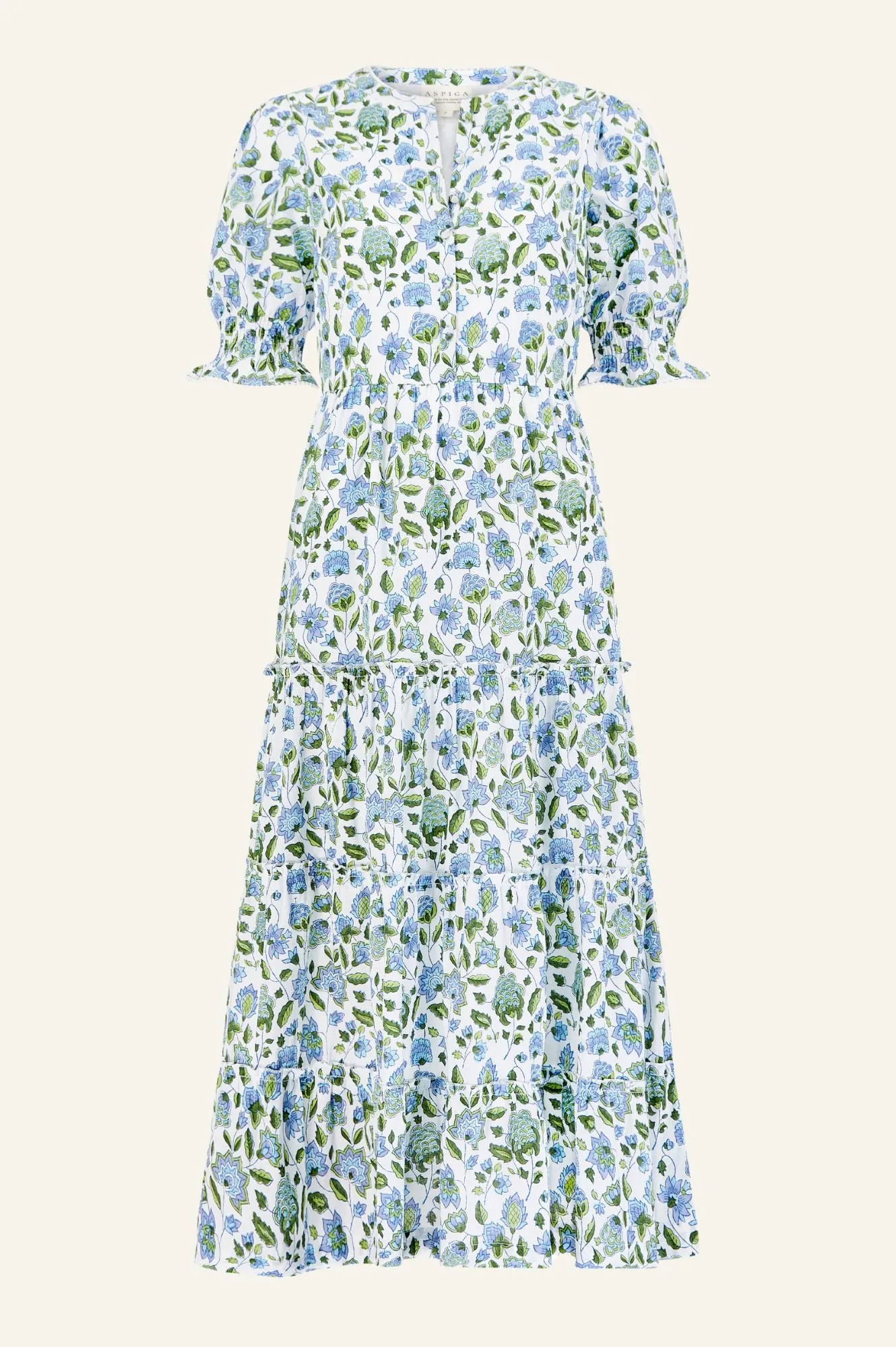 Cordelia Block Print Dress | Blue/Green