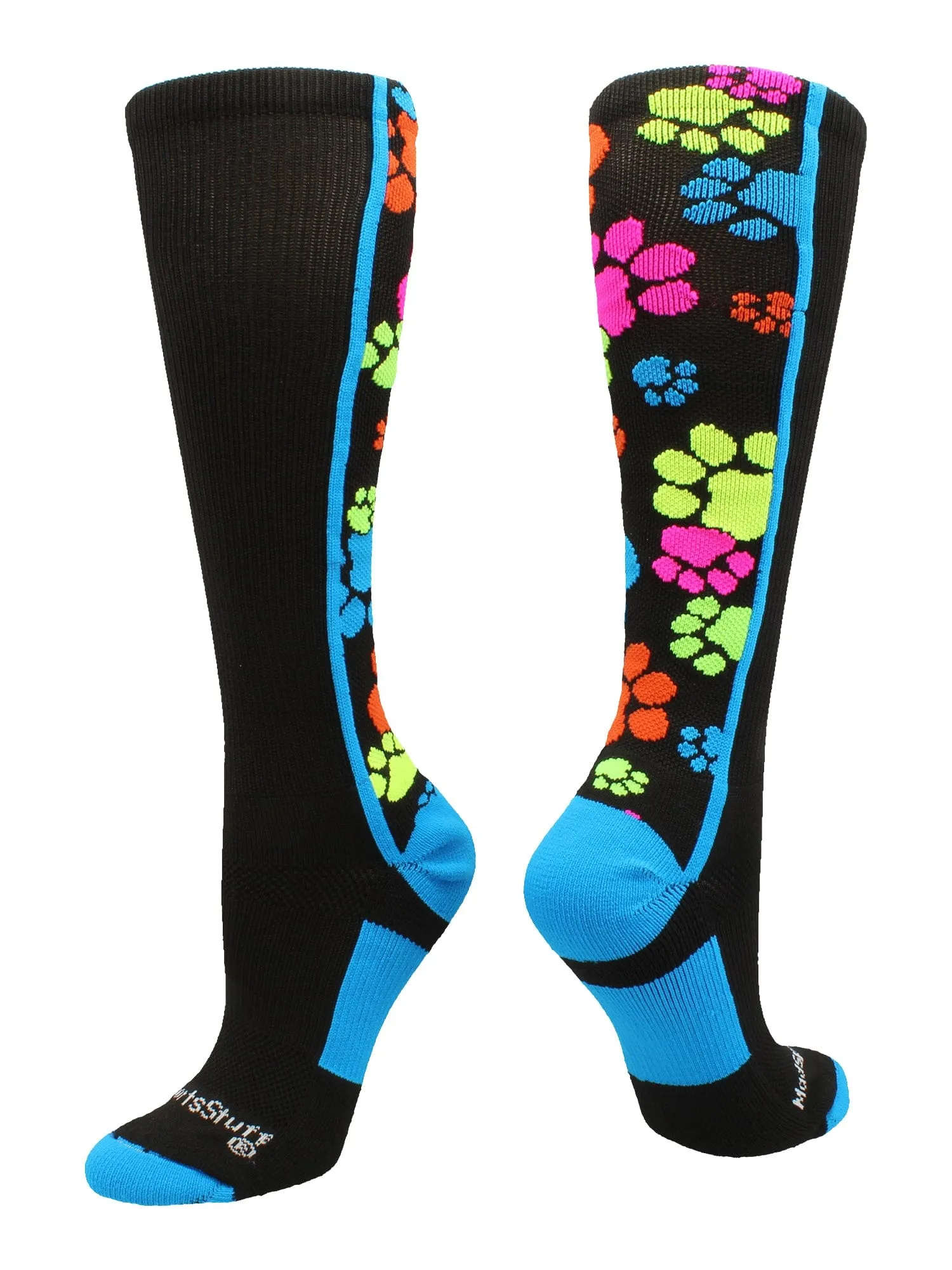 Crazy Socks with Paws Over the Calf (multiple colors)