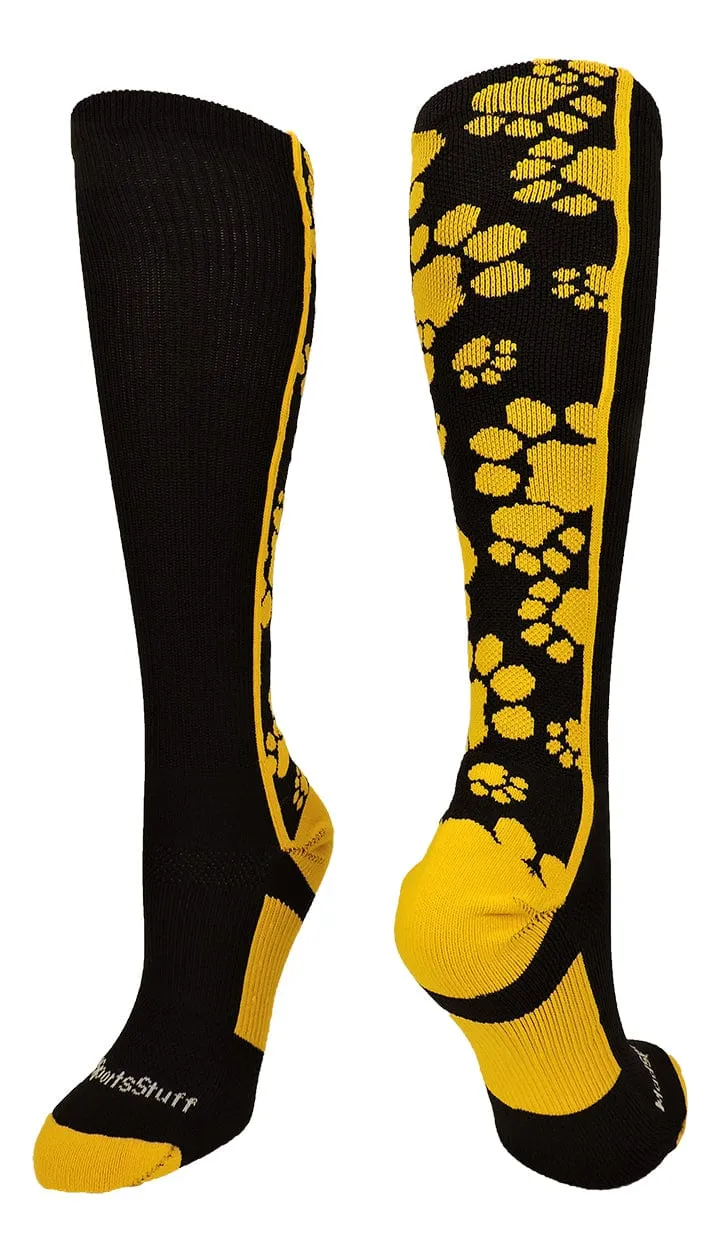 Crazy Socks with Paws Over the Calf (multiple colors)