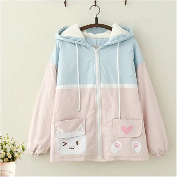 Cute cat print coat PL21241