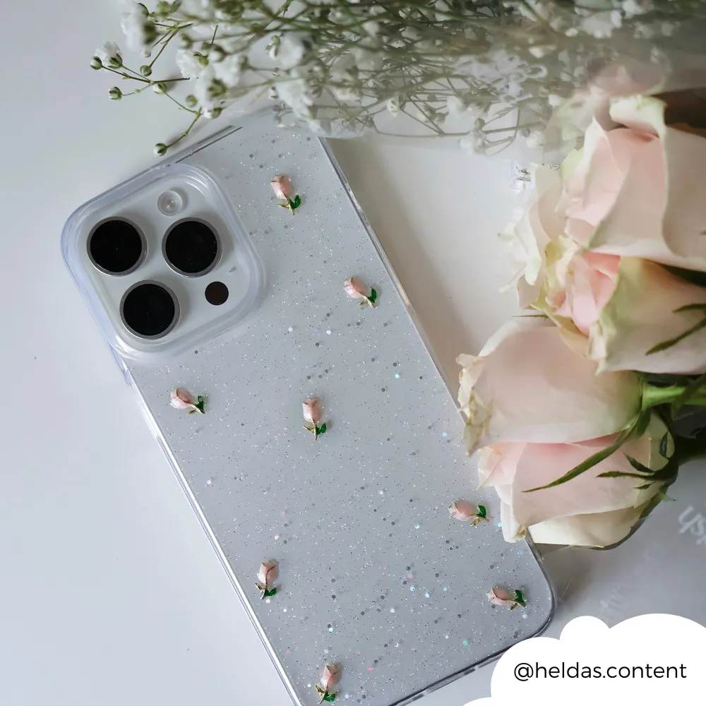 Cute Tulips Clear Phone Case