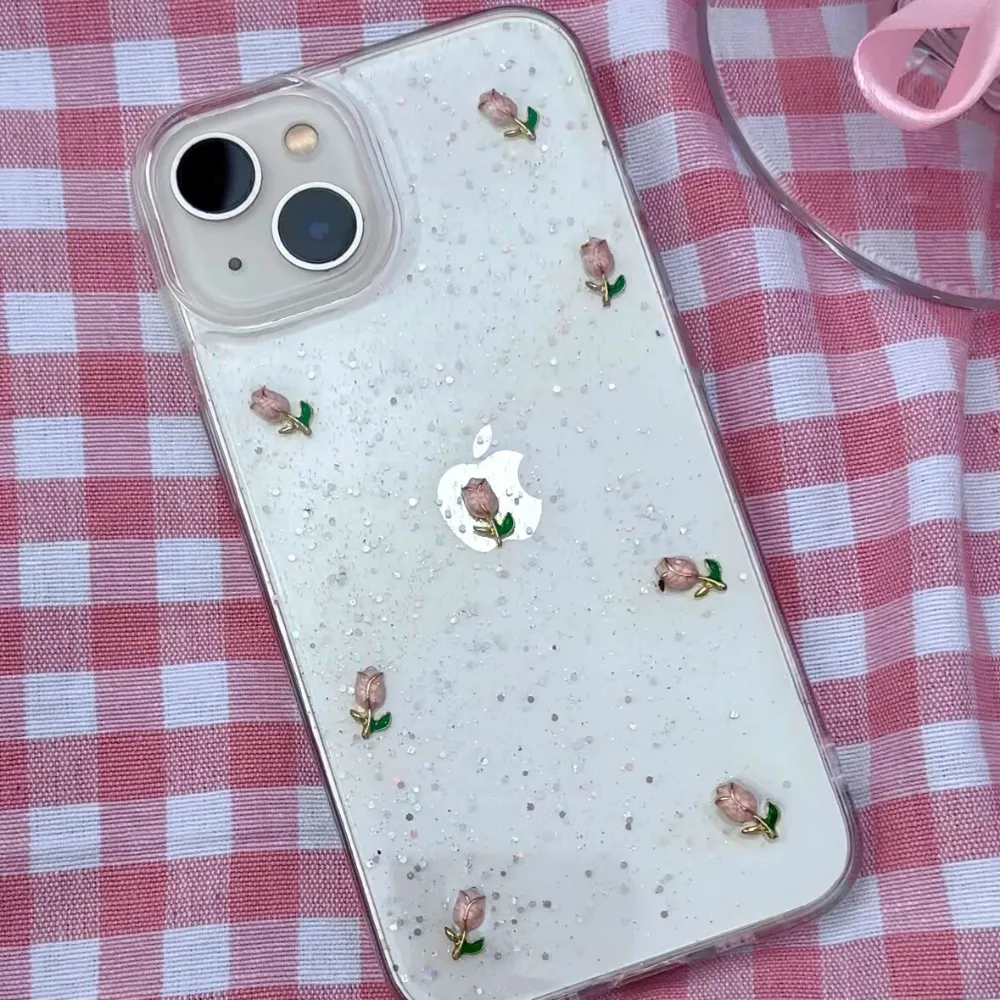 Cute Tulips Clear Phone Case