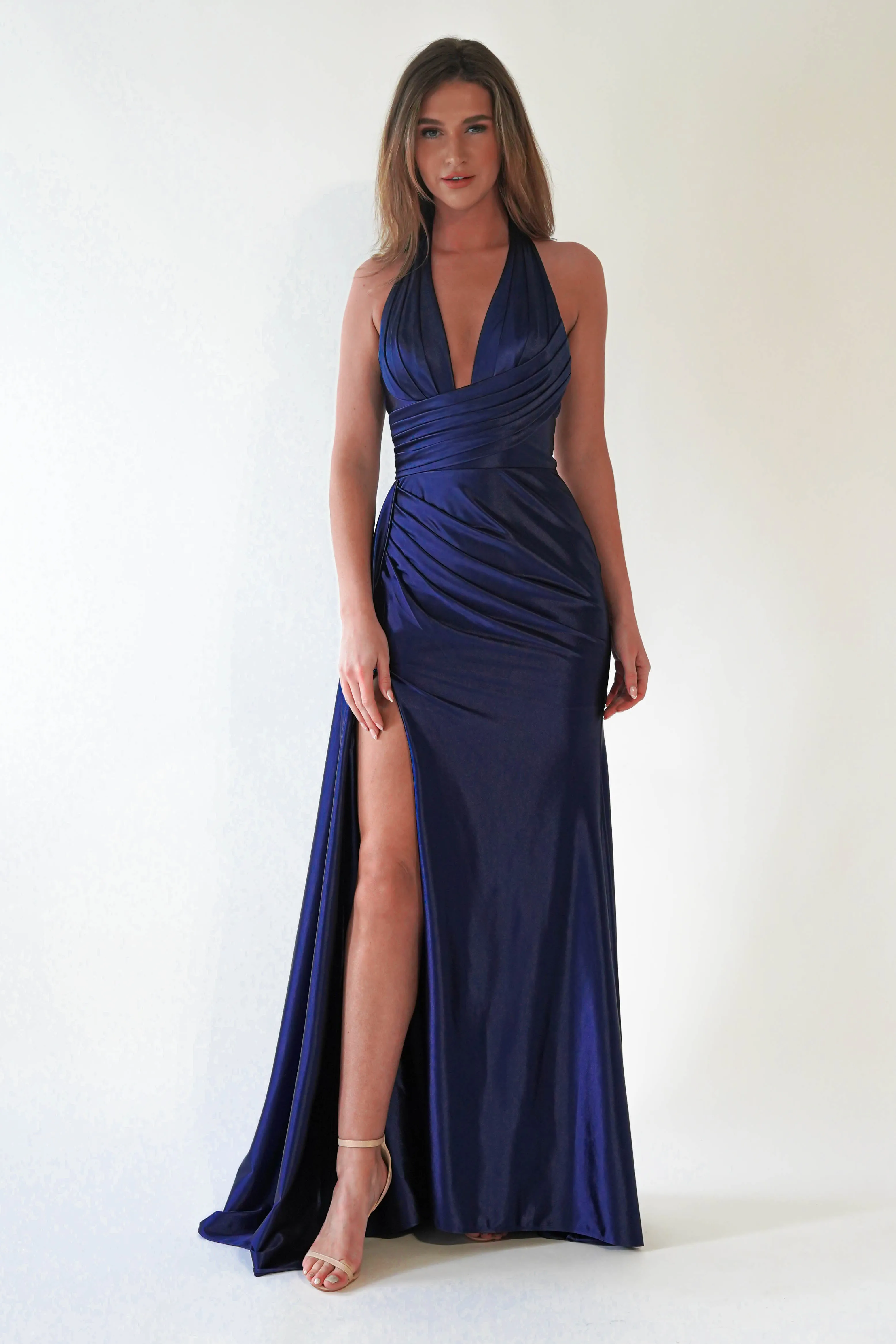 Daniella Halterneck Gown | Navy