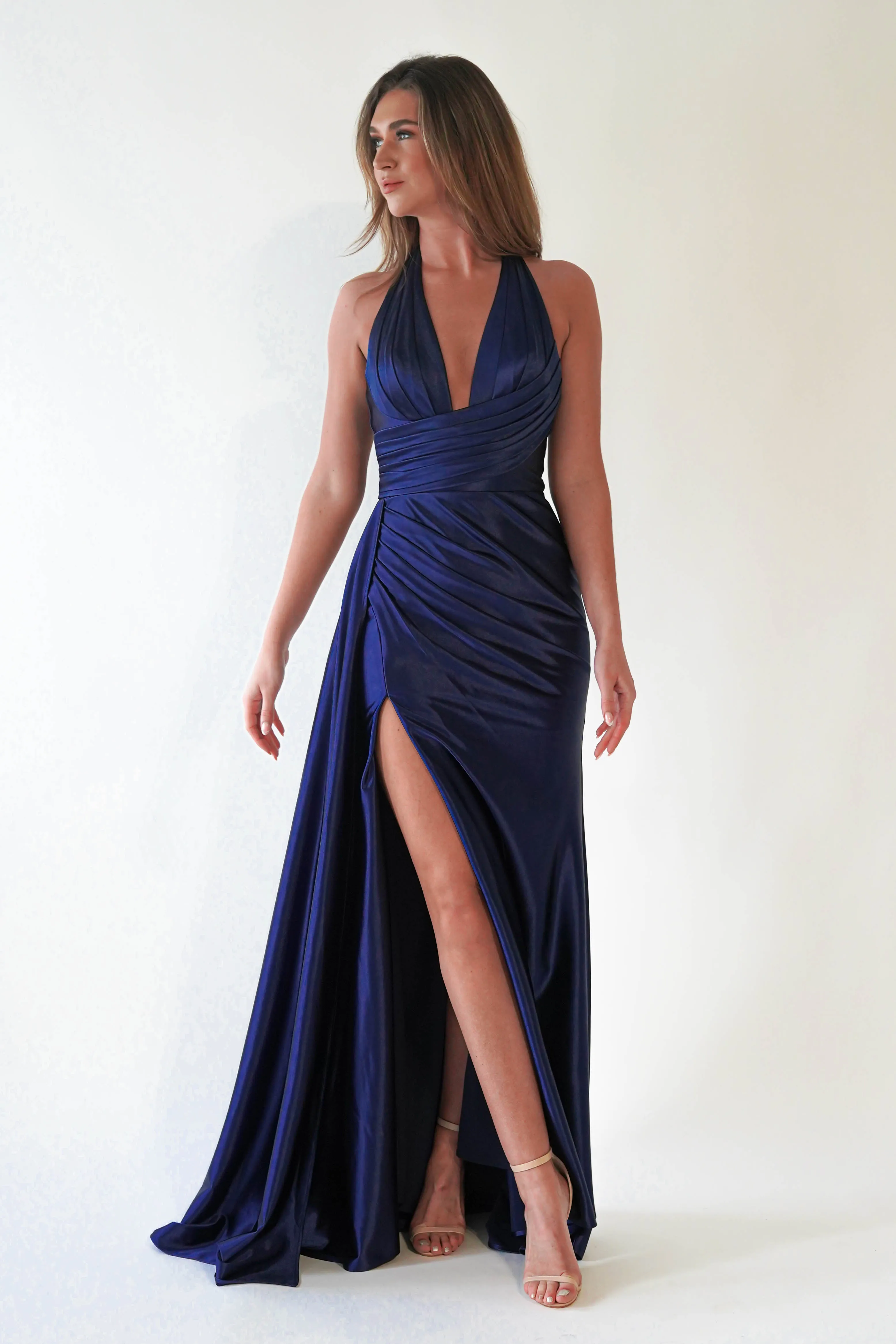 Daniella Halterneck Gown | Navy