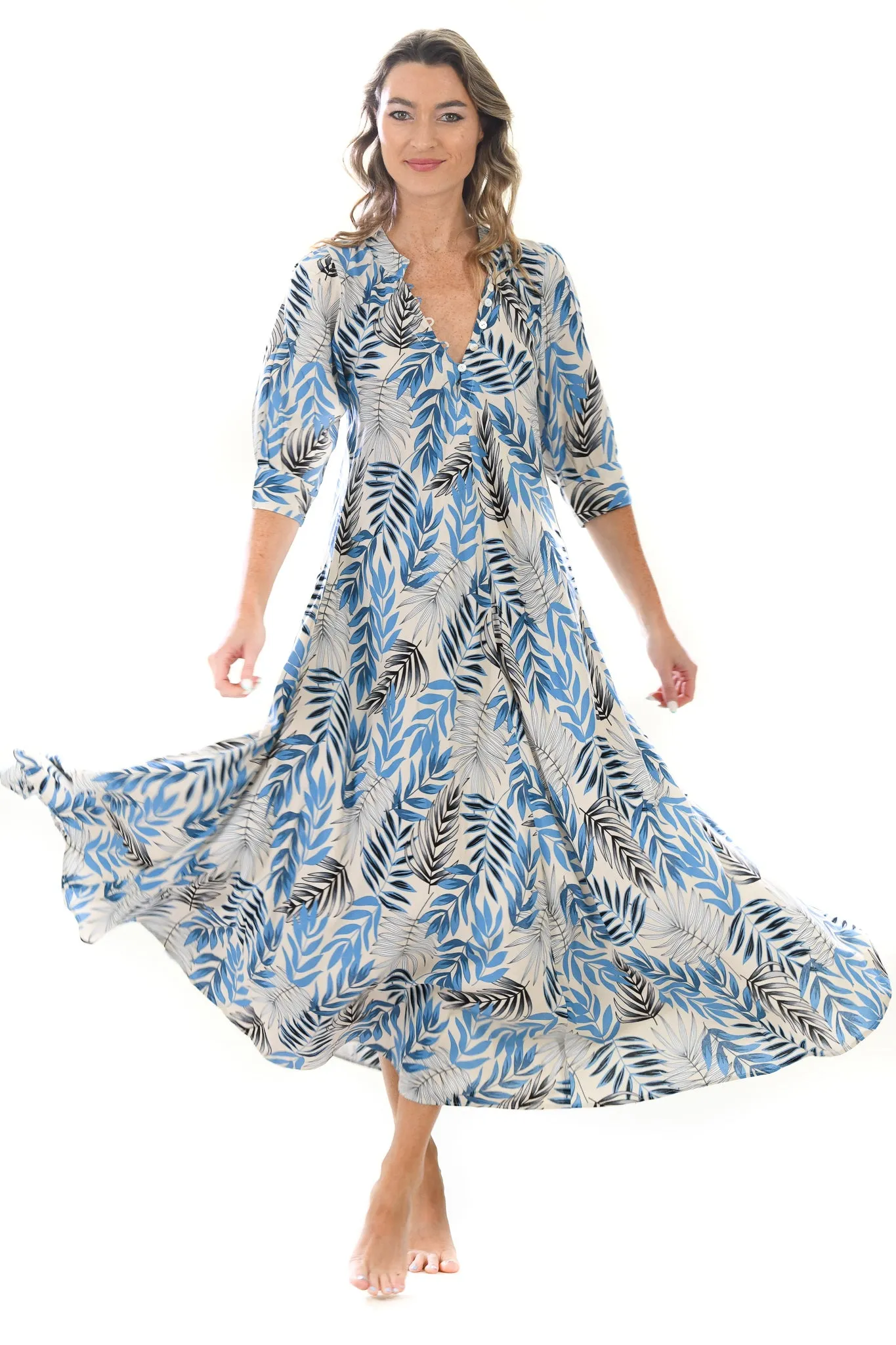 Daphne Dress / Blue Fern