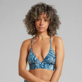 DEDICATED Alva bikini top clay swirl blue women