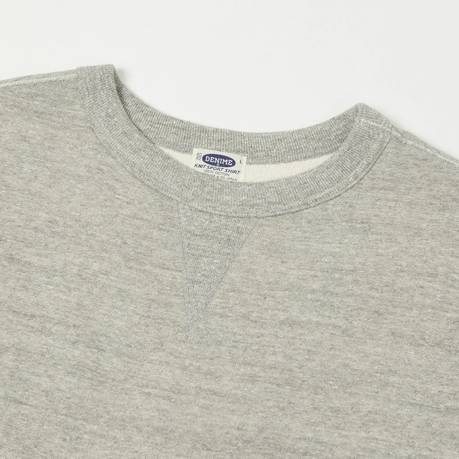 Denime Lot. 260 4-Needle Sweatshirt - Light Grey