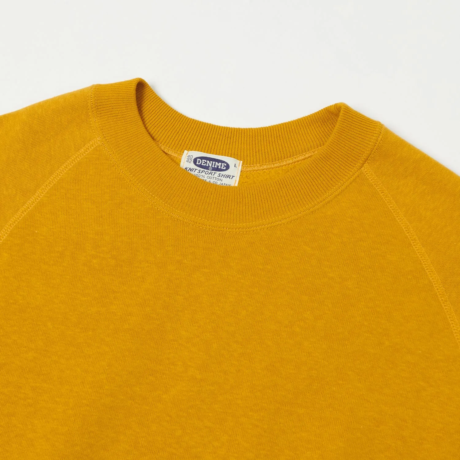 Denime Lot. 261 4-Needle Raglan Sweatshirt - Yellow