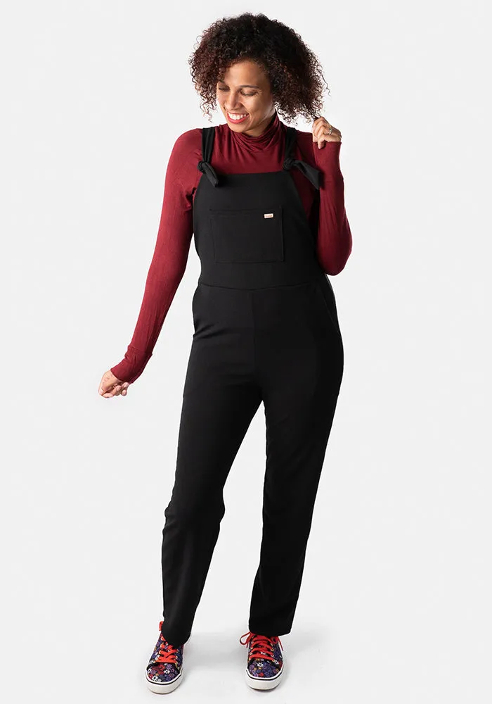 Diya Plain Black Dungaree