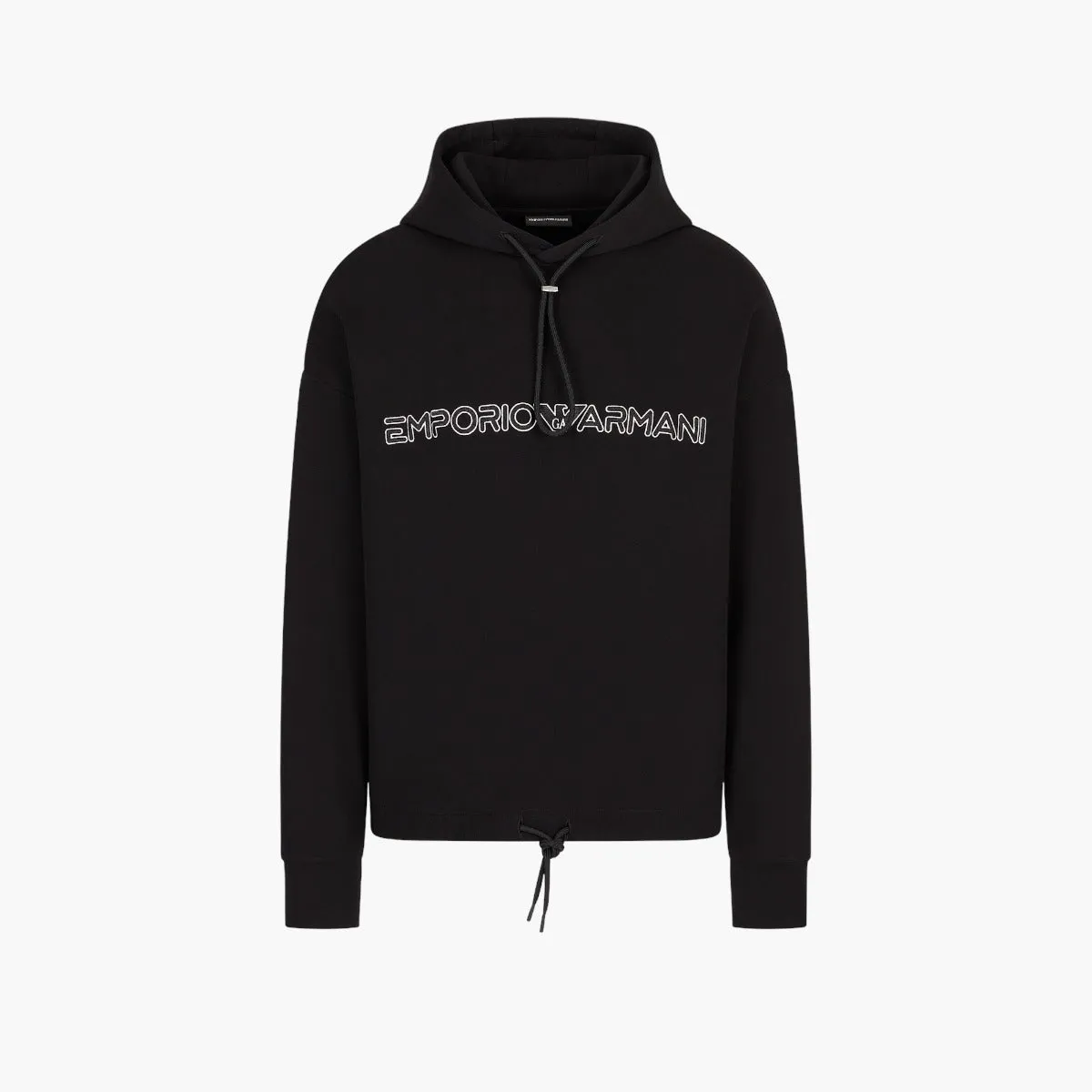 Double Jersey Hooded Sweatshirt With Embroidered Logo