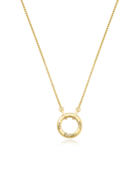 Family Circle Necklace - 18K Gold Plated