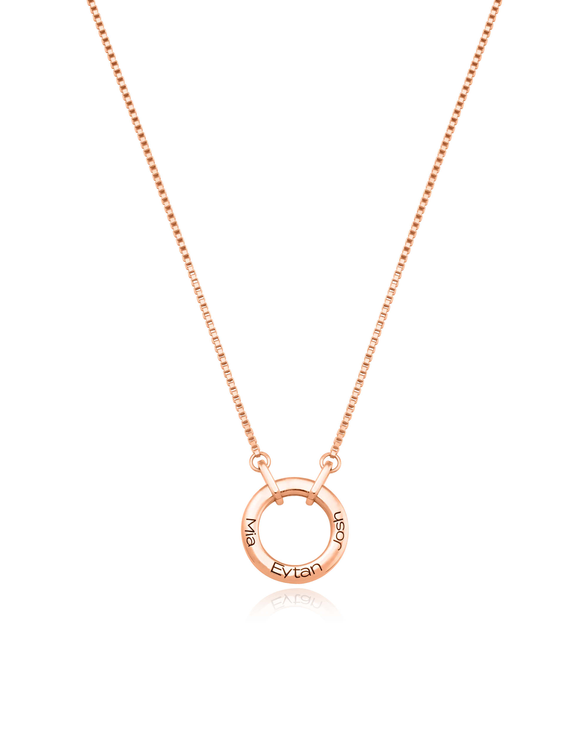 Family Circle Necklace - 18K Gold Plated