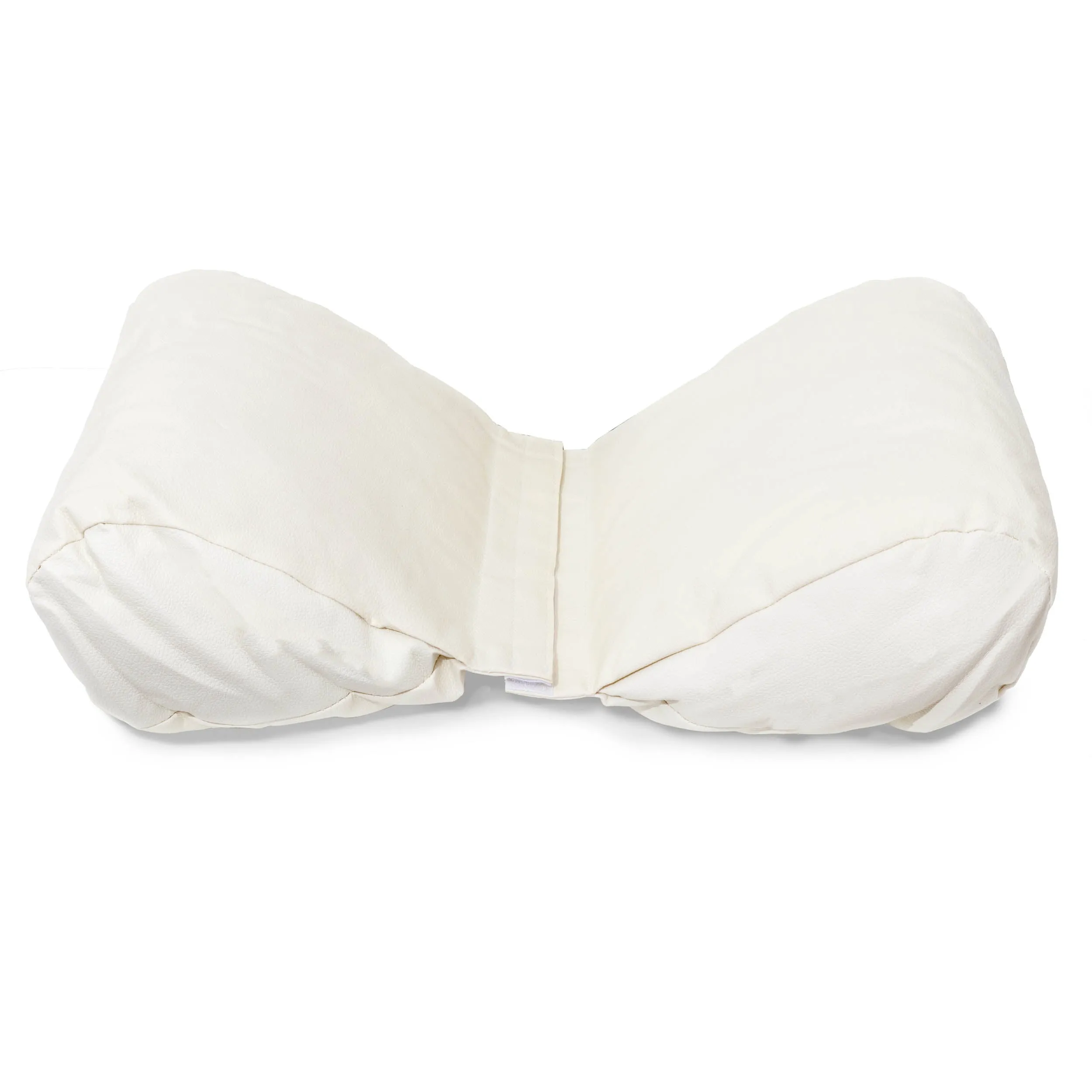 Faux-Leather Butterfly Baby Posing Pillow (White)