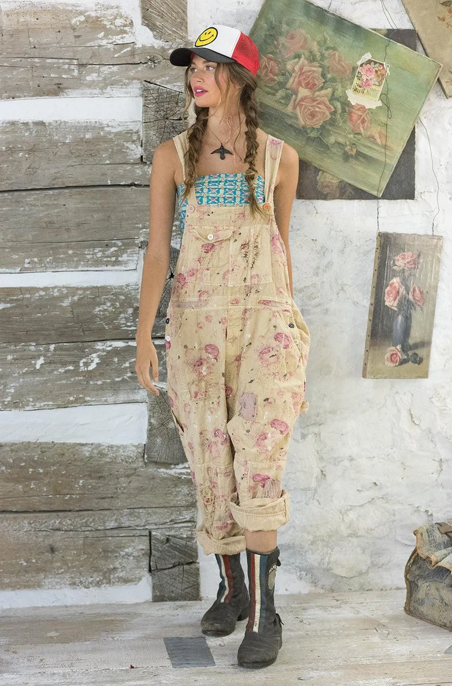 Floral Print Overalls