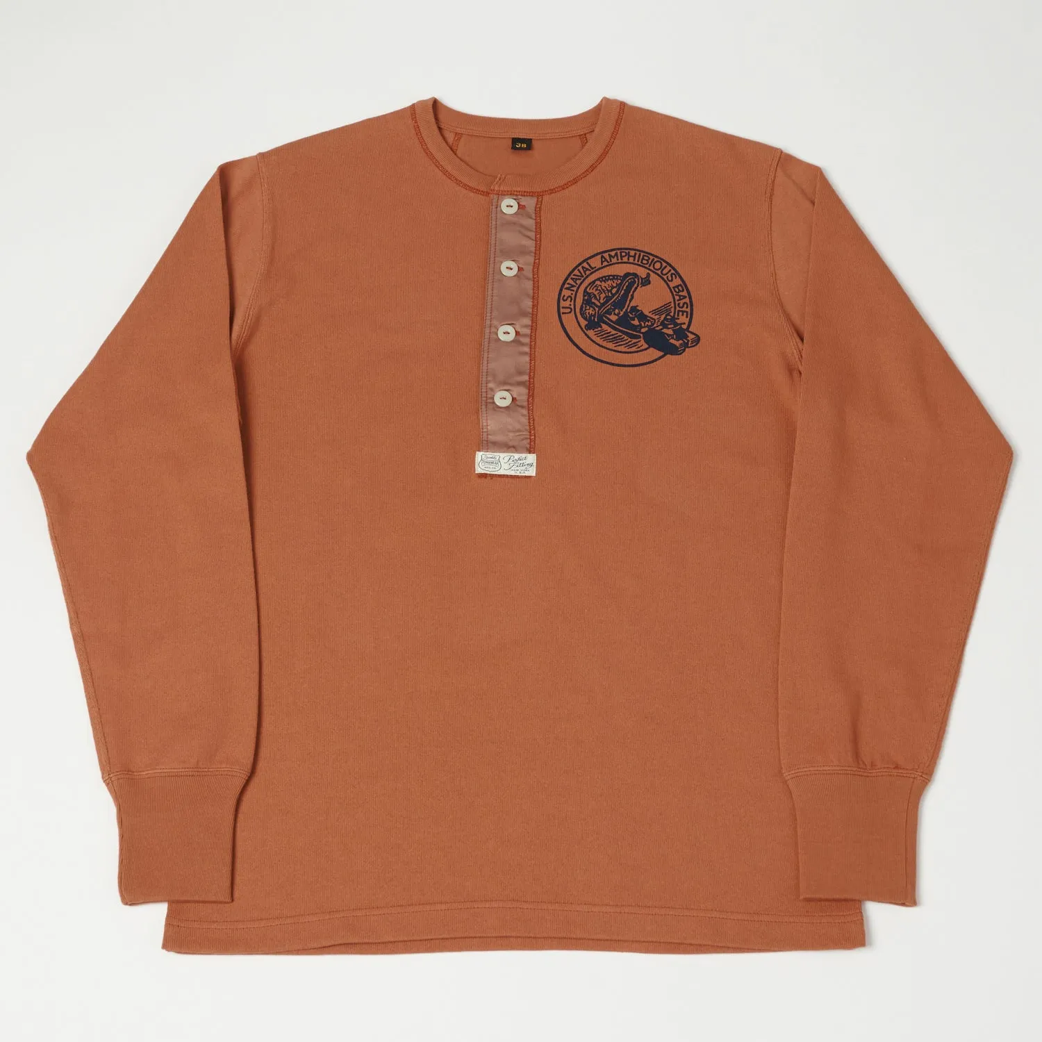 Freewheelers 2235002 Power Wear ‘U.S Amphibious’ L/S Henley - Old Rose