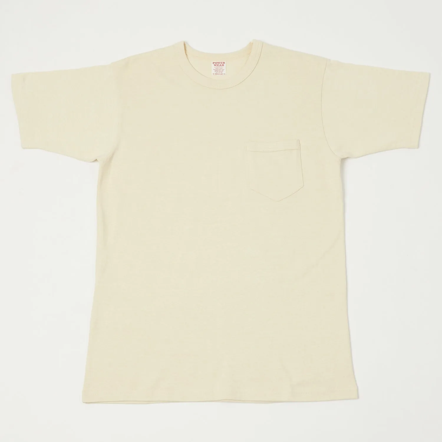 Freewheelers 2325001 Short Sleeve Pocket Tee - Straw Cream