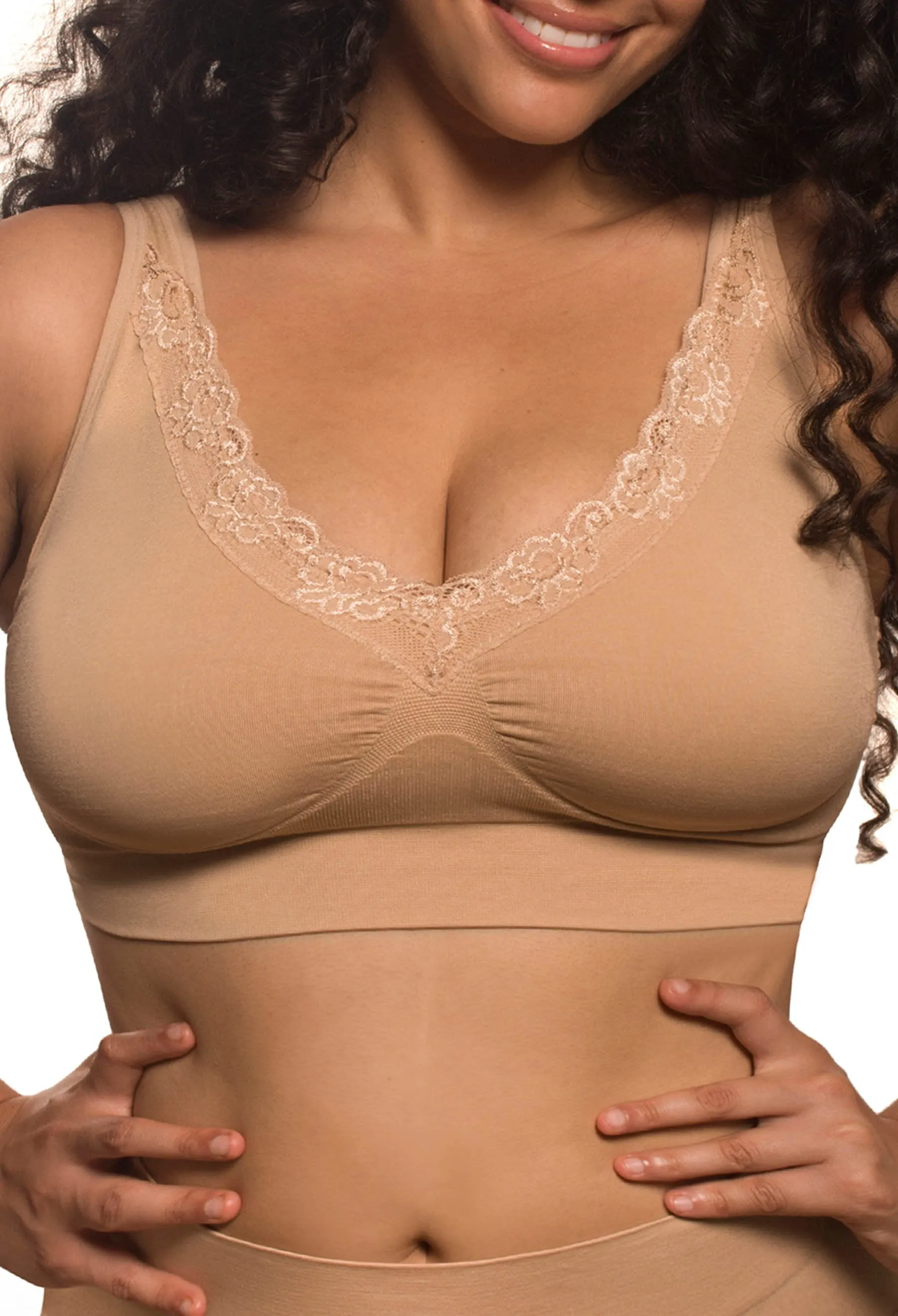 Full Bust Wire Free Minimiser Bra