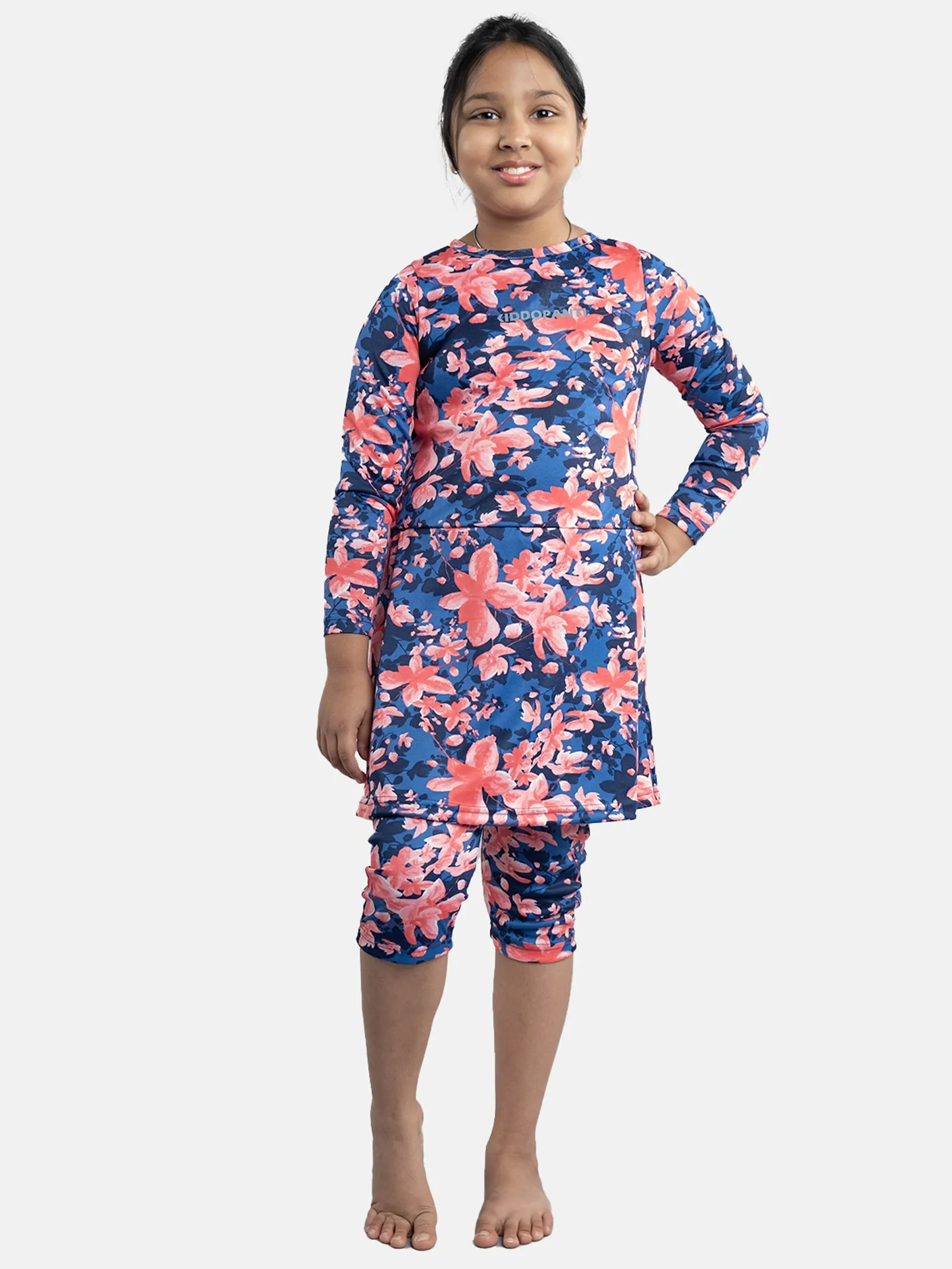 Girl One Piece Full Sleeve with Jammer Swim Dress