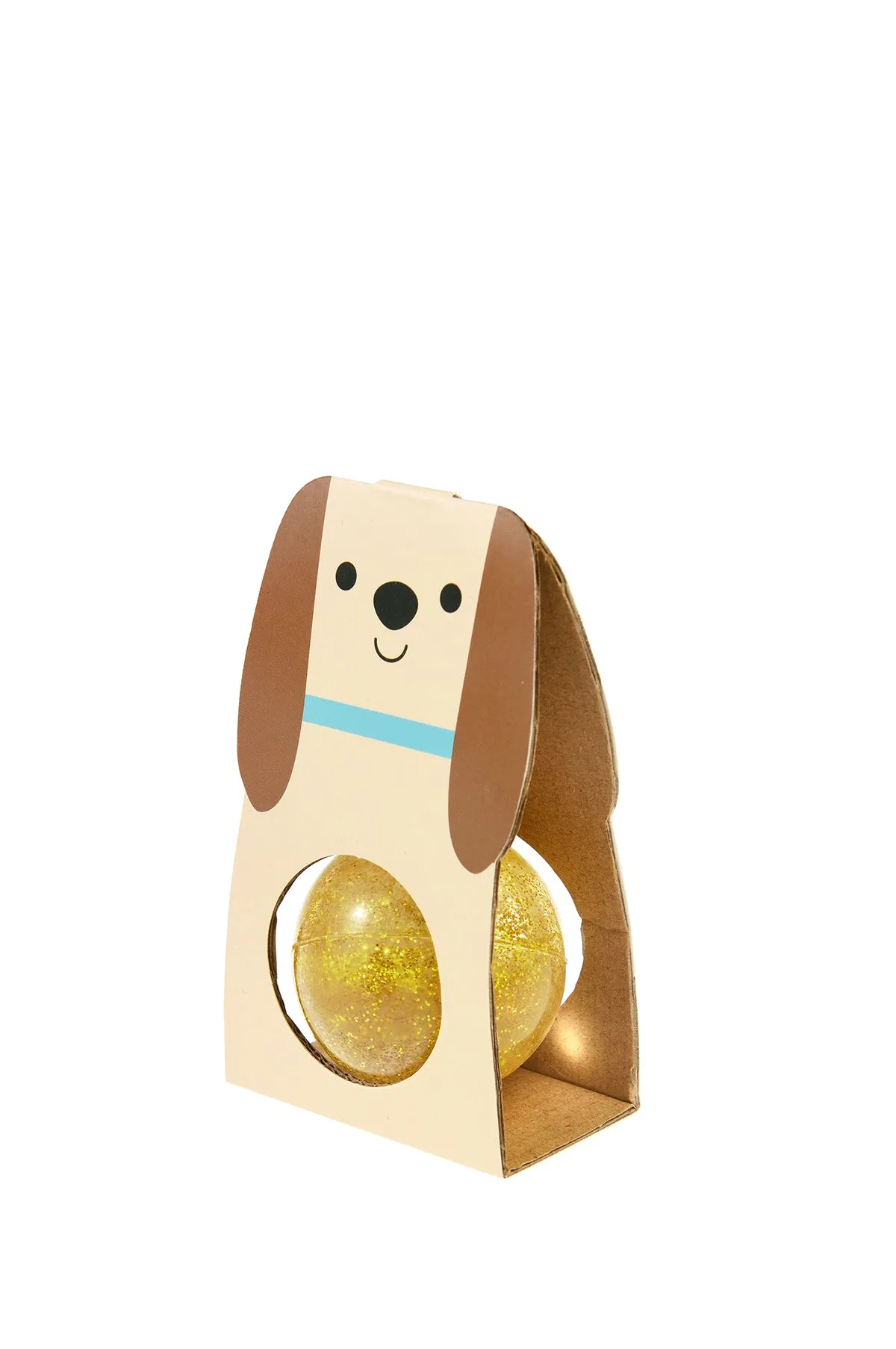 Glitter Bouncy Ball Gold Dog