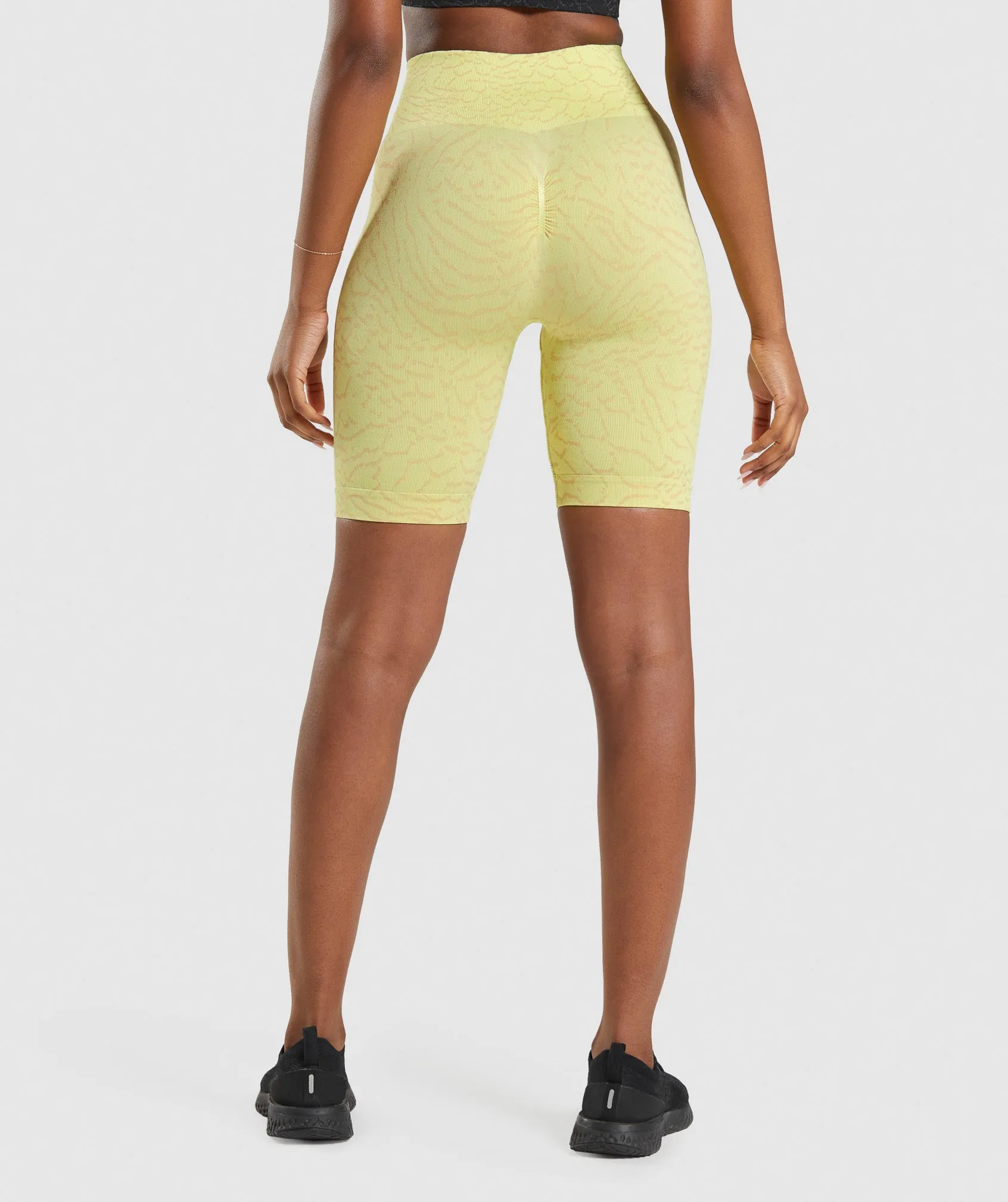 Gymshark Adapt Animal Seamless Cycling Shorts - Firefly Yellow