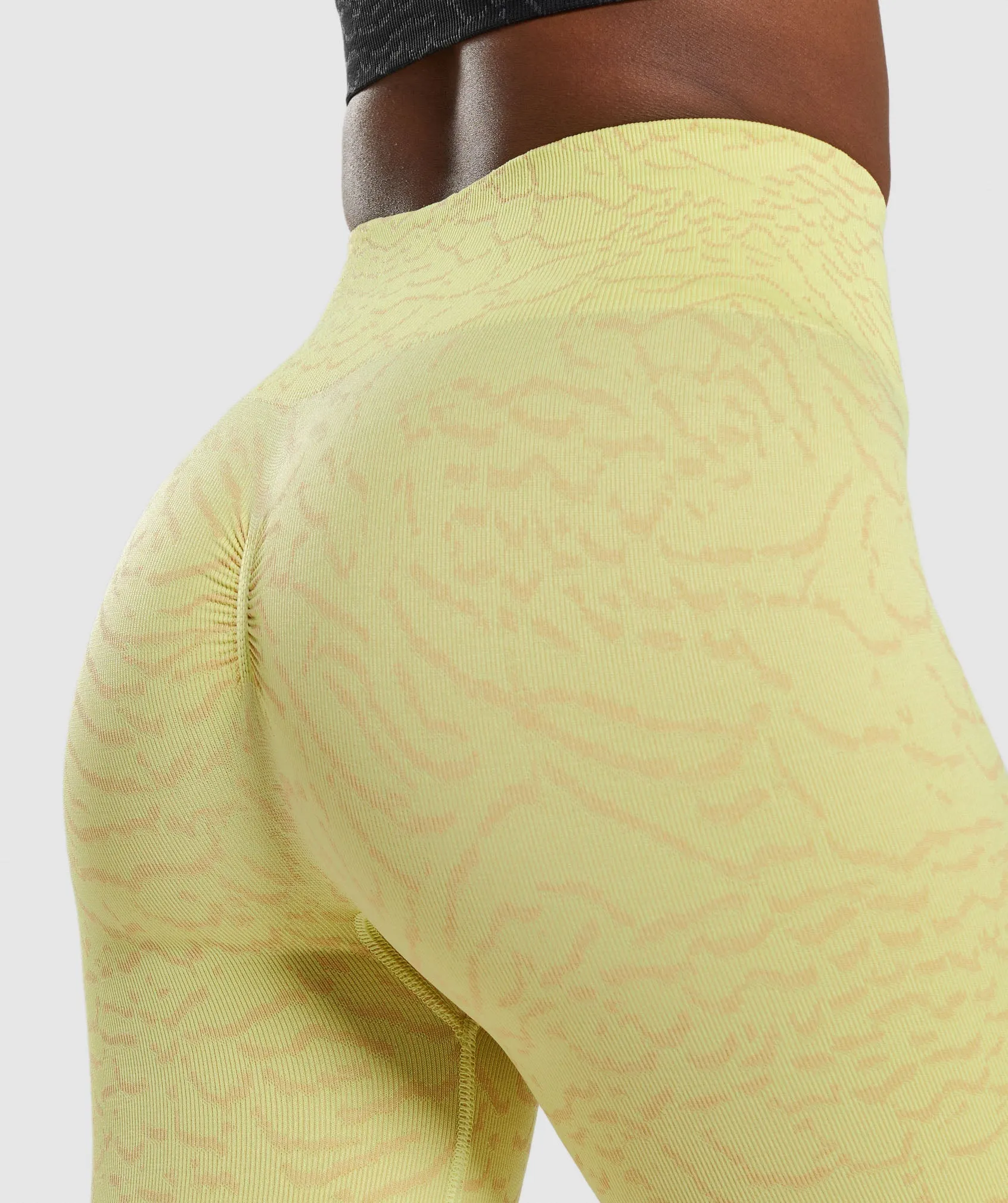 Gymshark Adapt Animal Seamless Cycling Shorts - Firefly Yellow