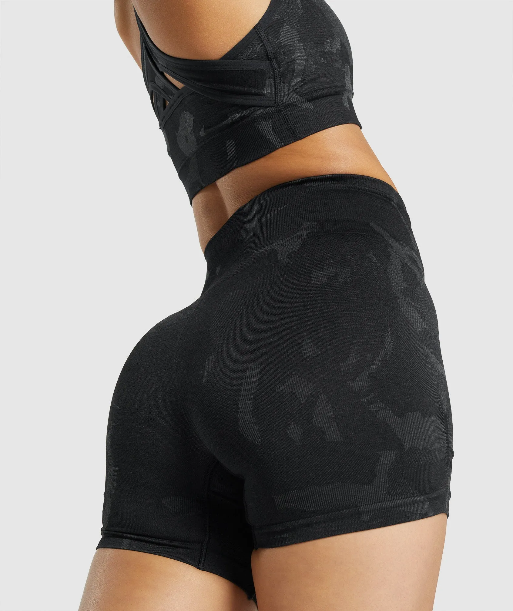 Gymshark Adapt Camo Seamless Shorts - Savanna | Black