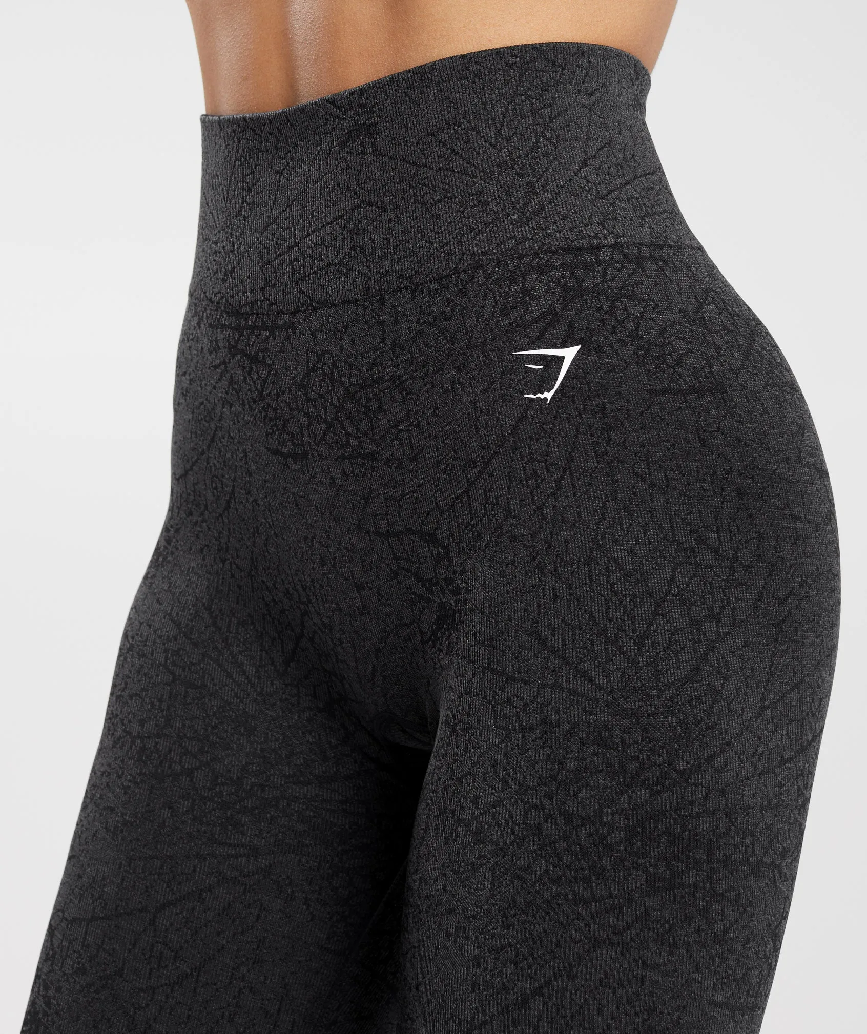 Gymshark Adapt Pattern Seamless Leggings - Black/Graphite Grey