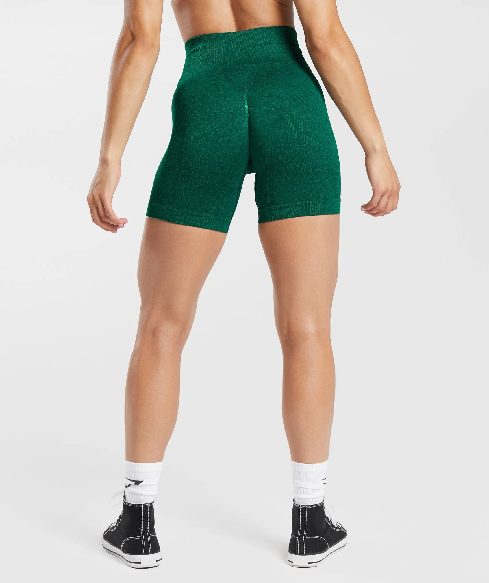 Gymshark Adapt Pattern Seamless Shorts - Forest Green/Rich Green