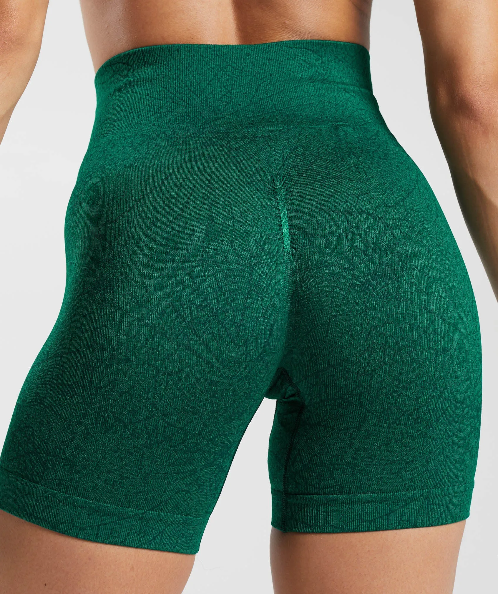 Gymshark Adapt Pattern Seamless Shorts - Forest Green/Rich Green