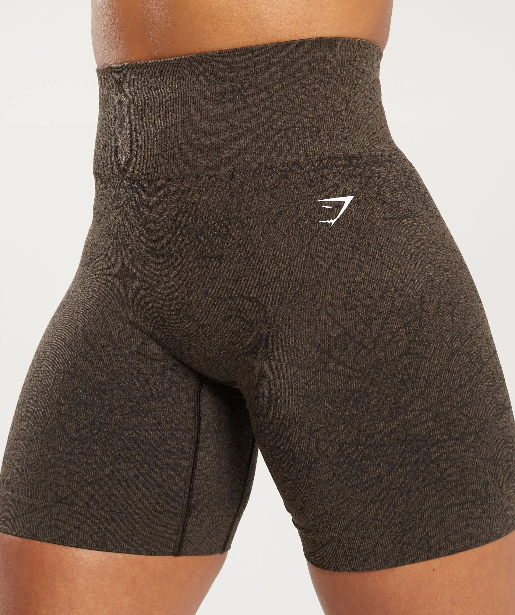 Gymshark Adapt Pattern Seamless Shorts - Woodland Brown/Soul Brown