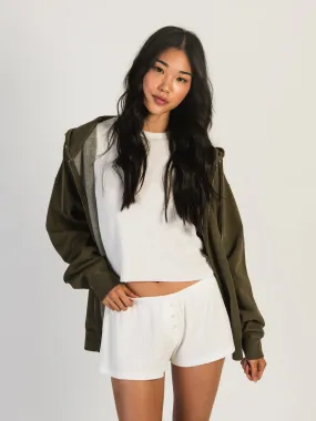 HARLOW MARIAH OVERSIZED SOLID HOODIE - ARMY