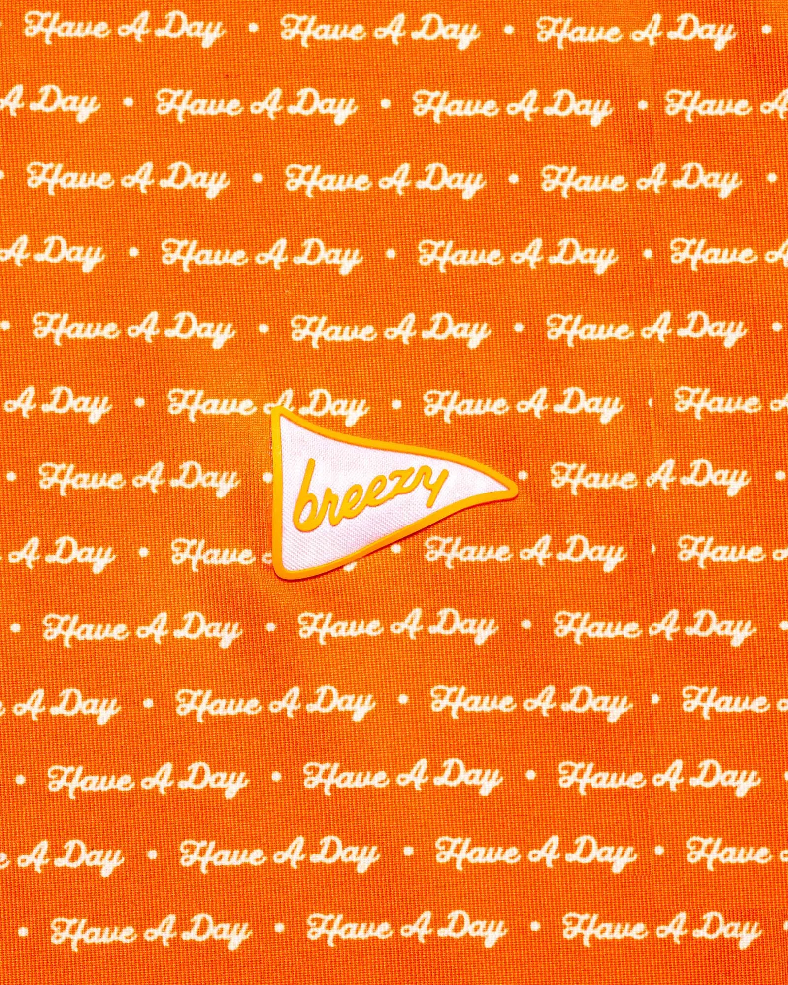 Have A Day Light Orange & White Polo