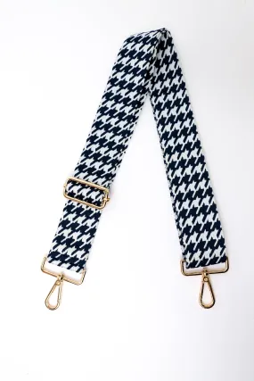 Herringbone Navy & White Bag Strap