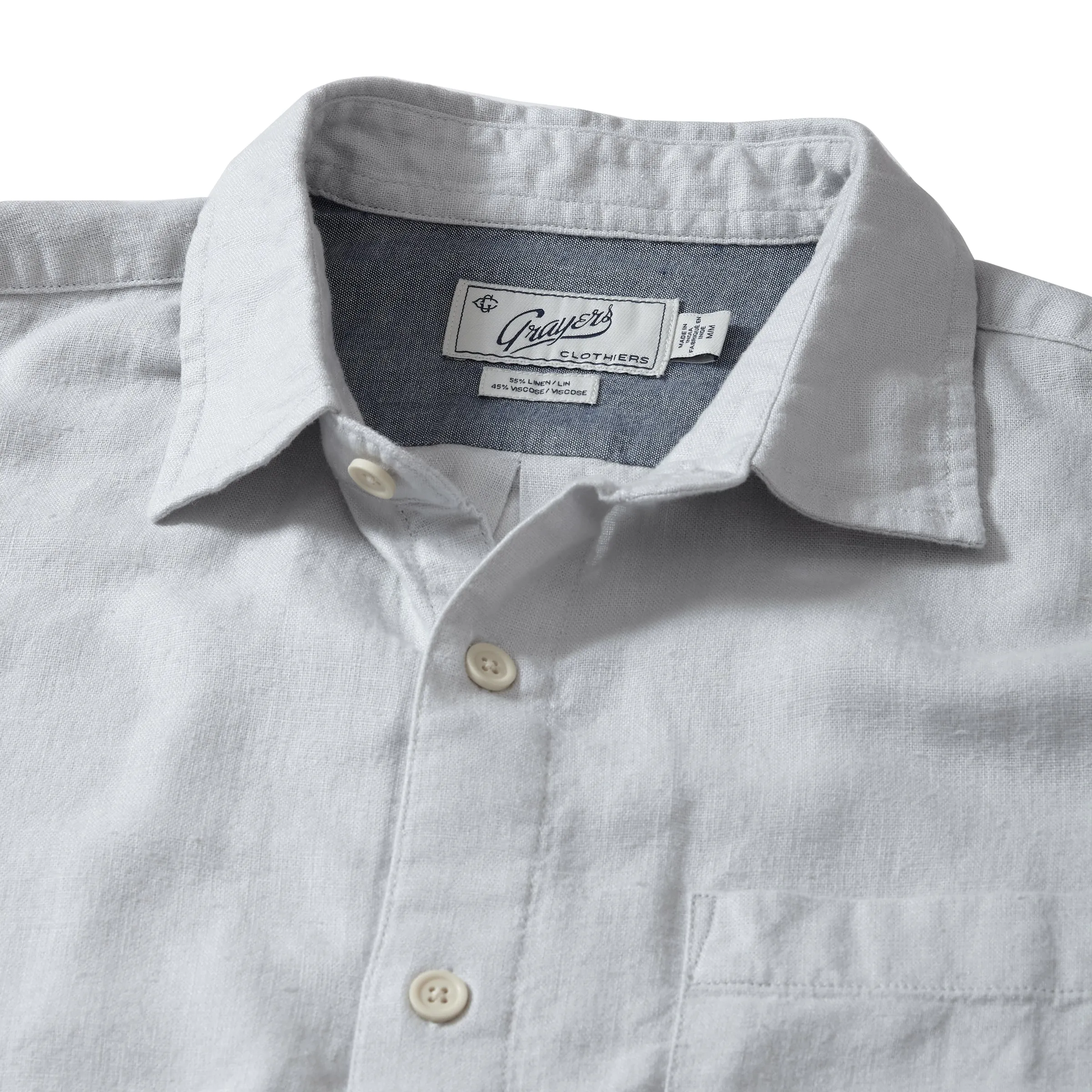 Ibiza Linen Shirt - Glacier Gray