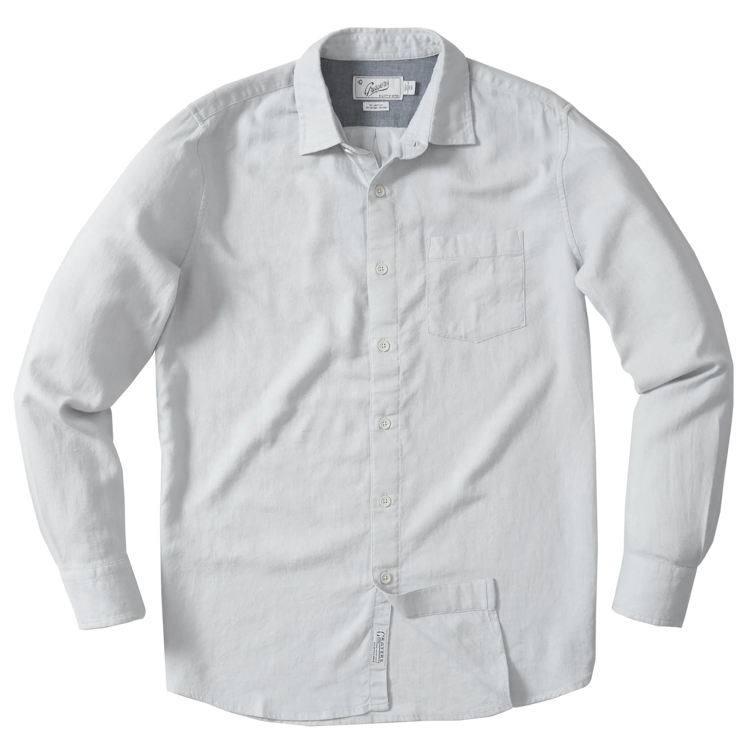 Ibiza Linen Shirt - Glacier Gray