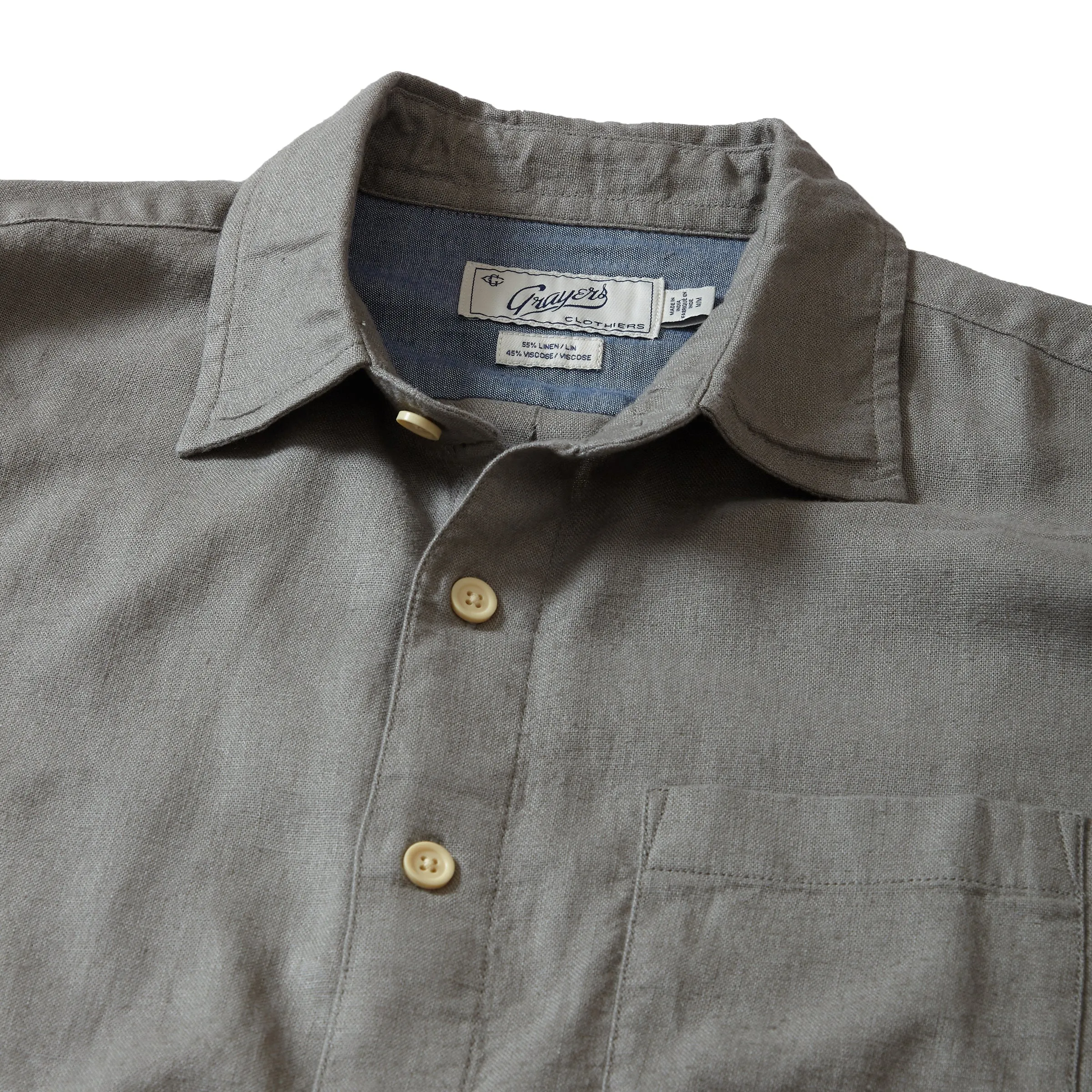 Ibiza Linen Shirt - Moon Mist