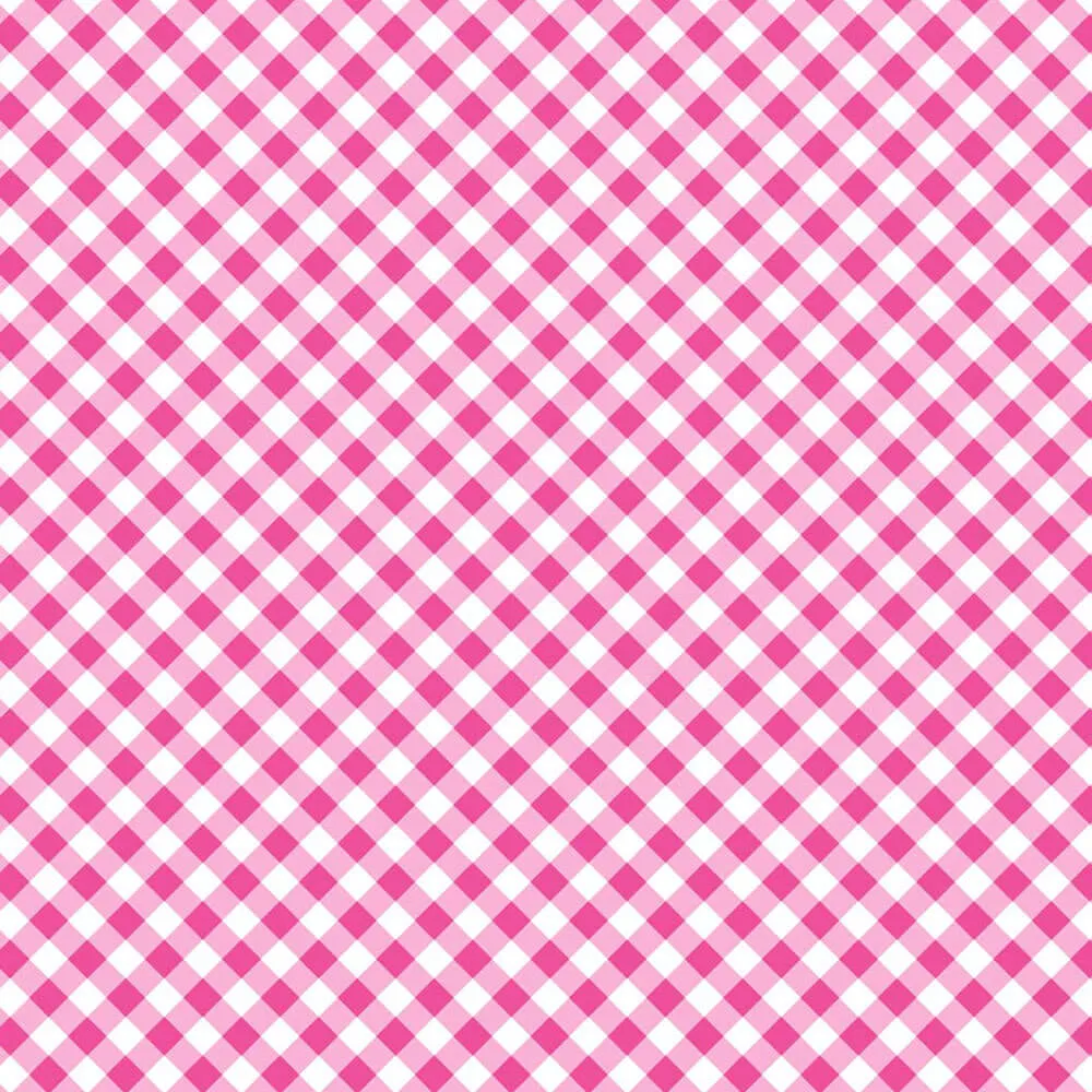 IBKUL Gingham Check Sleeveless Zip Mock Dress - Hot Pink/White