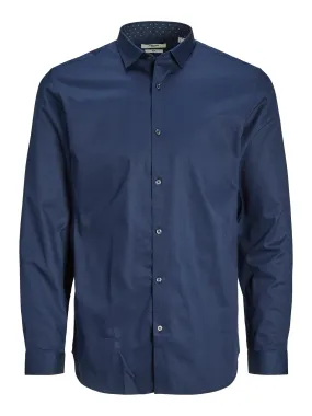 Jack & Jones Cardiff Navy Contrast Shirt Navy