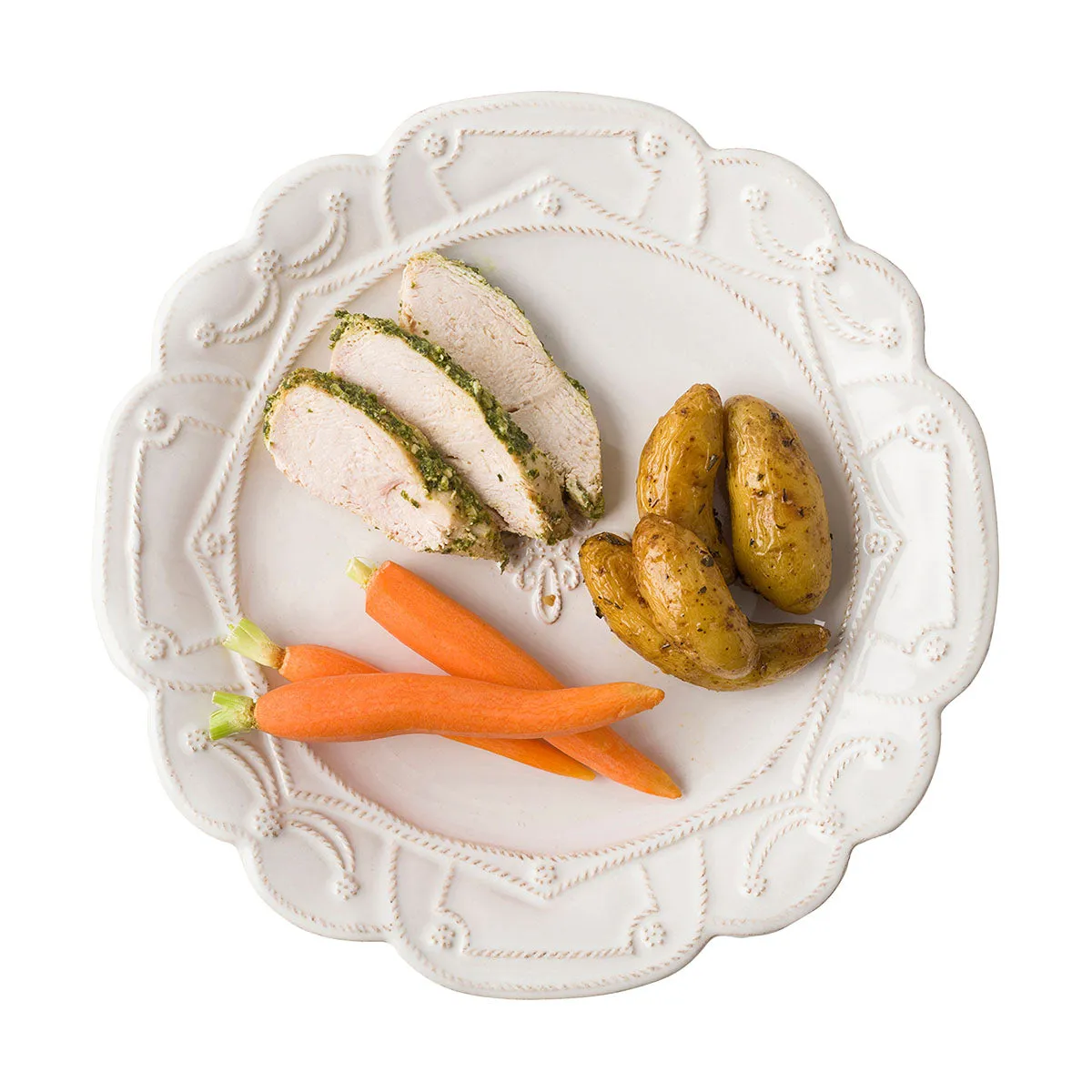 Jardins du Monde Dinner Plate - Whitewash