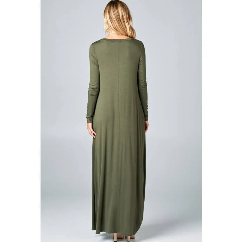 Jersey Classic Shift Maxi Dress