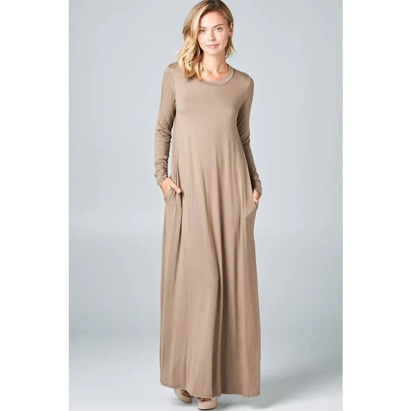 Jersey Classic Shift Maxi Dress