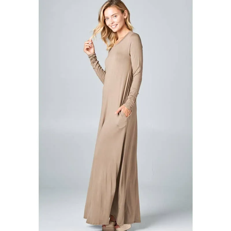 Jersey Classic Shift Maxi Dress