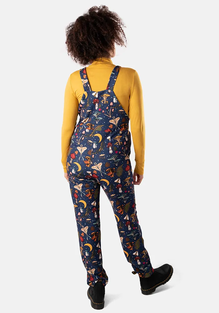 Jordan Midnight Woodland Mushroom Print Dungaree