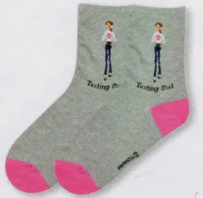 K Bell Texting Girl Sock