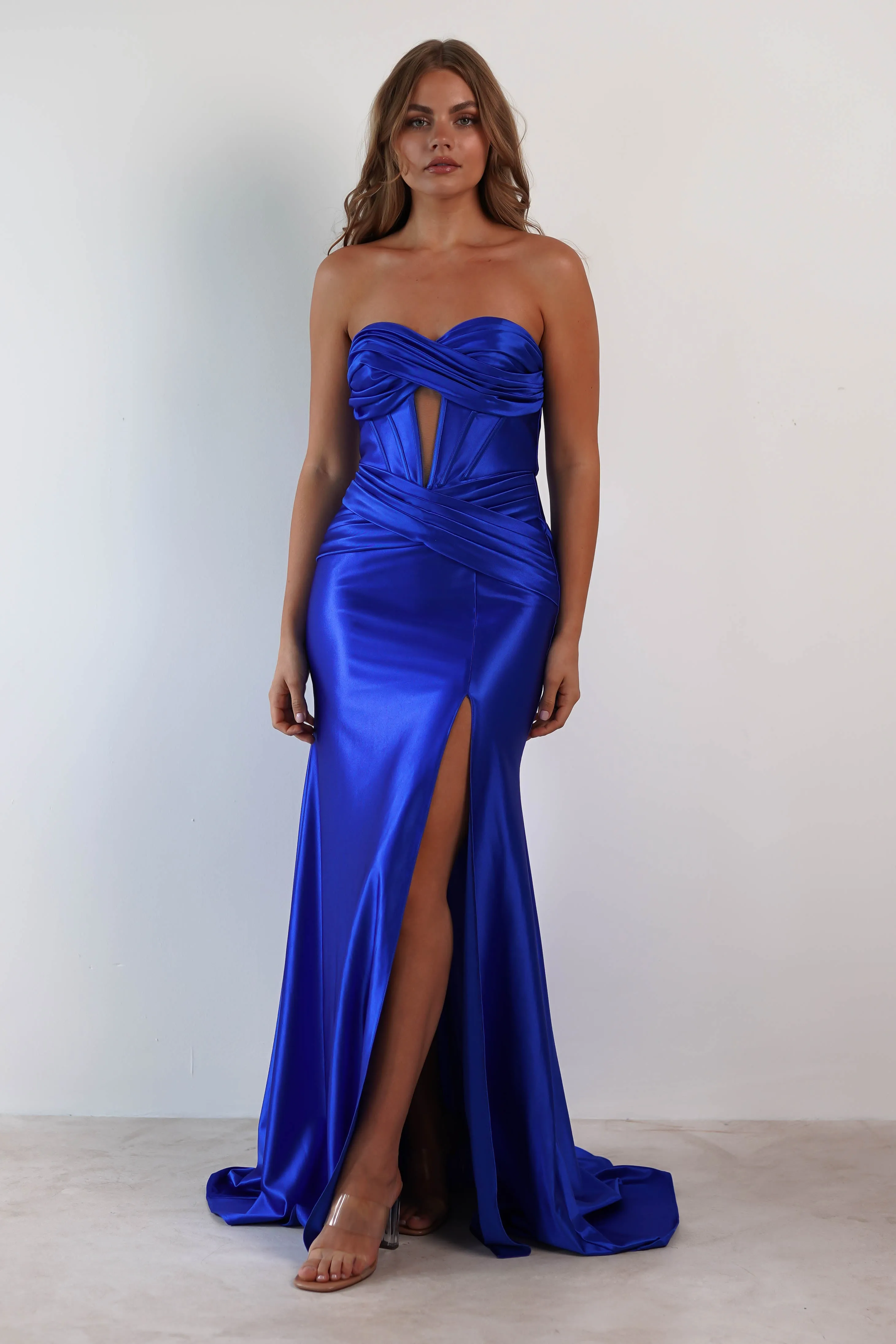 Karra Bodycon Strapless Gown | Royal Blue