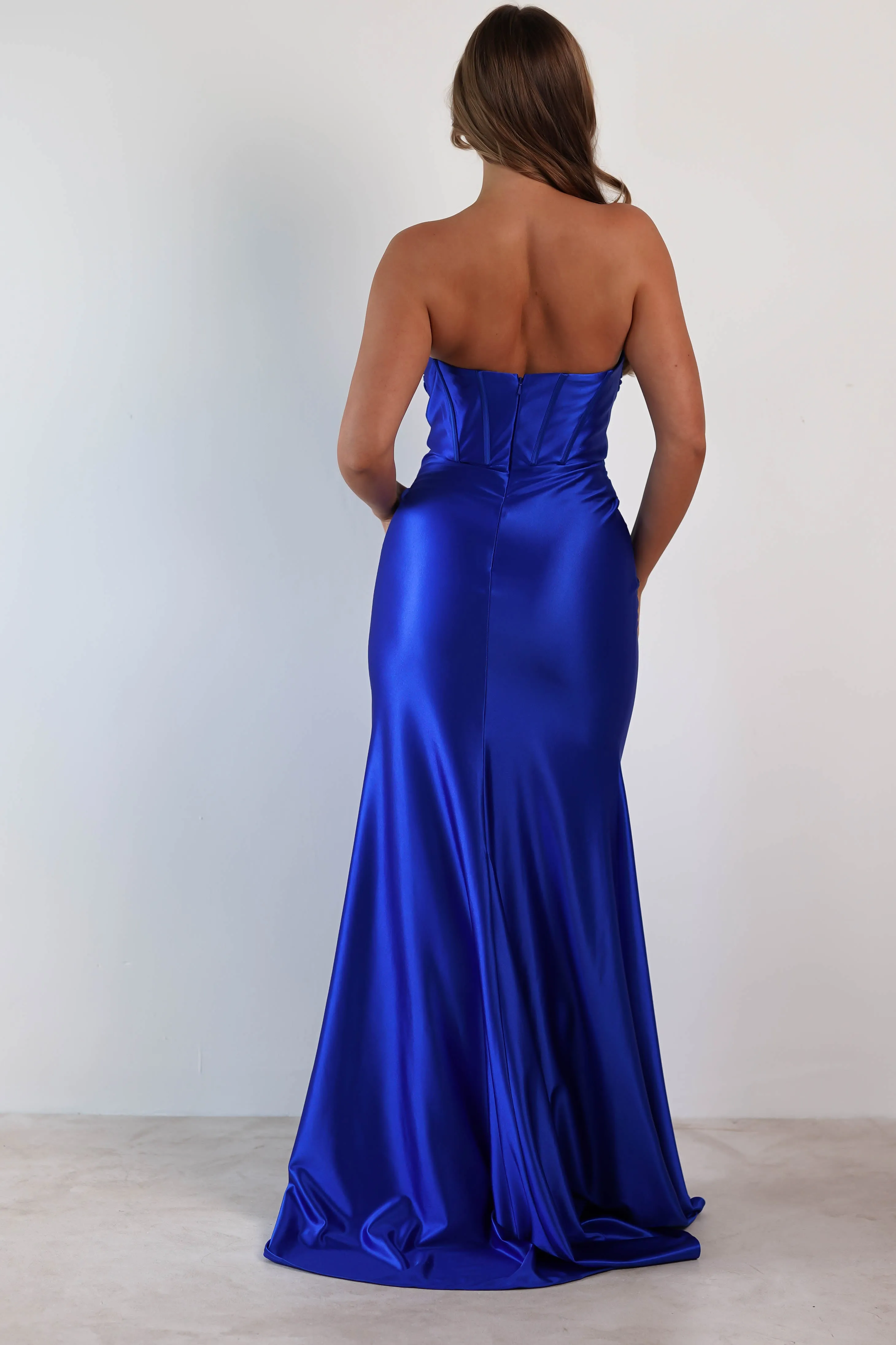 Karra Bodycon Strapless Gown | Royal Blue