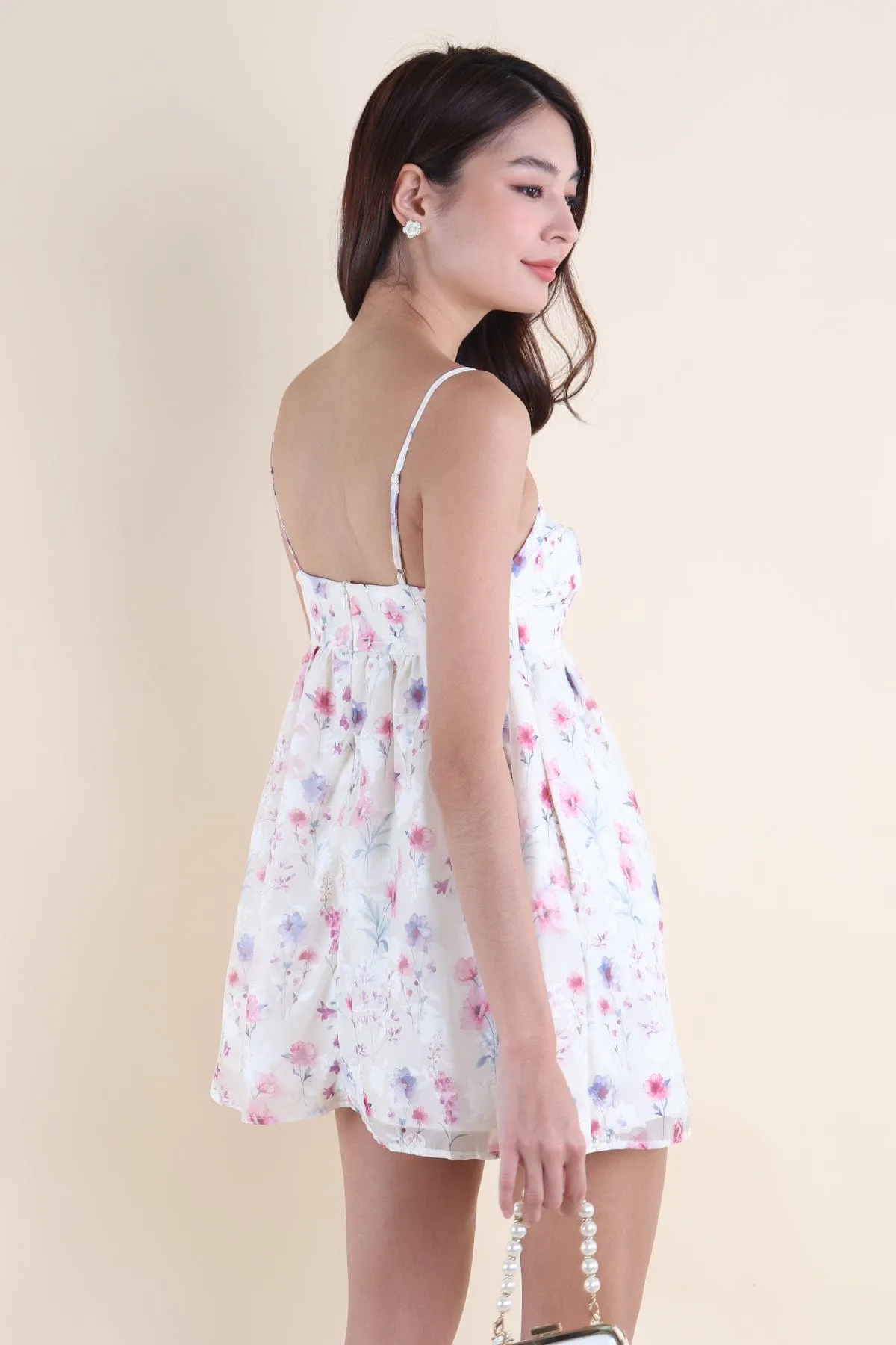 KURA FLORAL KNOT DRESS IN PINK