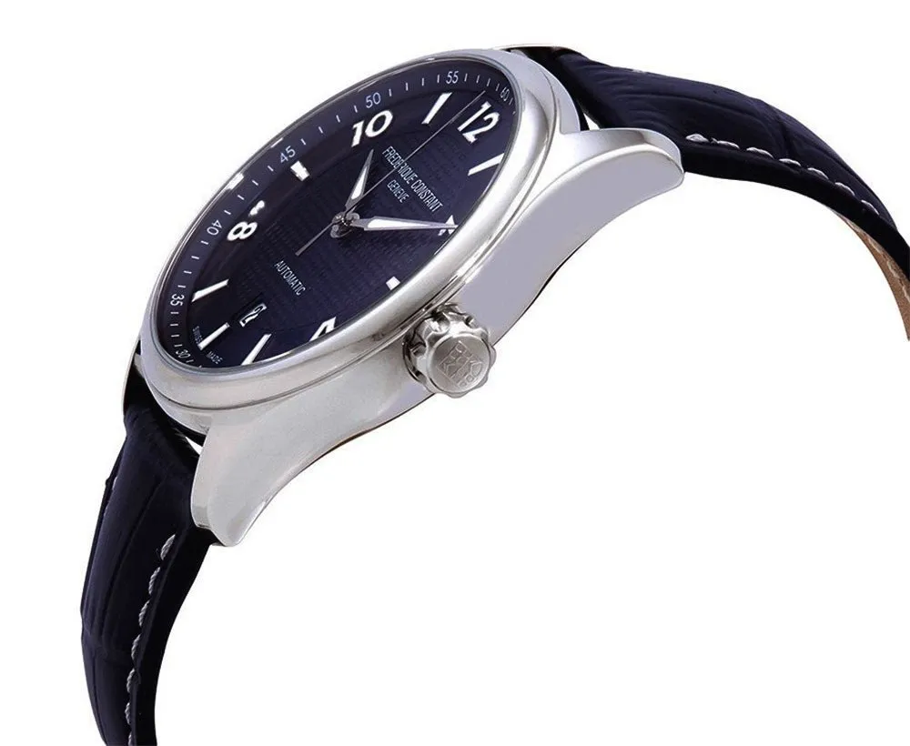 Limited Edition Frederique Constant Runabout Automatic Blue Dial Blue Leather Strap Mens Watch FC-303RMN5B6