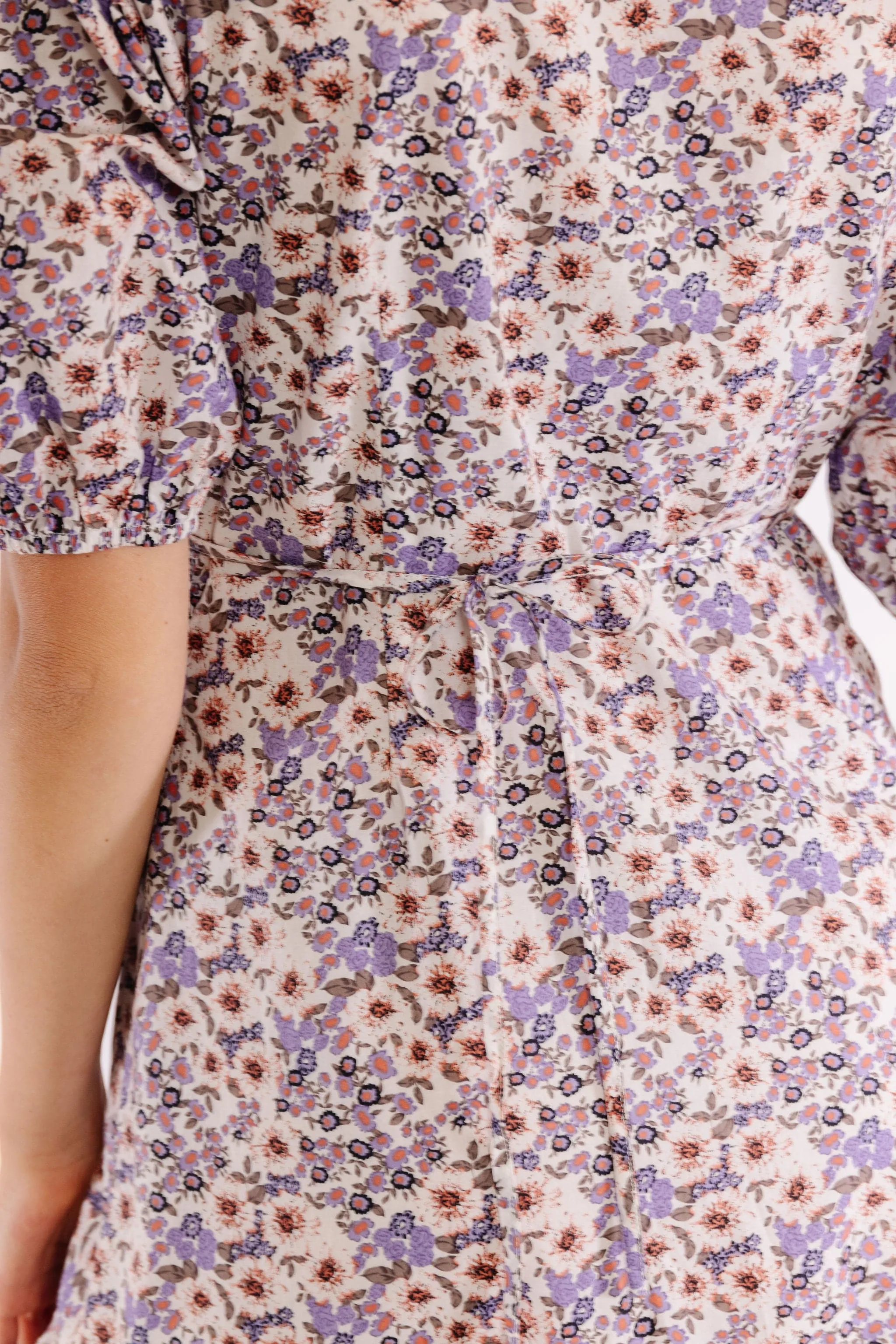 Lola Dress in Ivory Purple