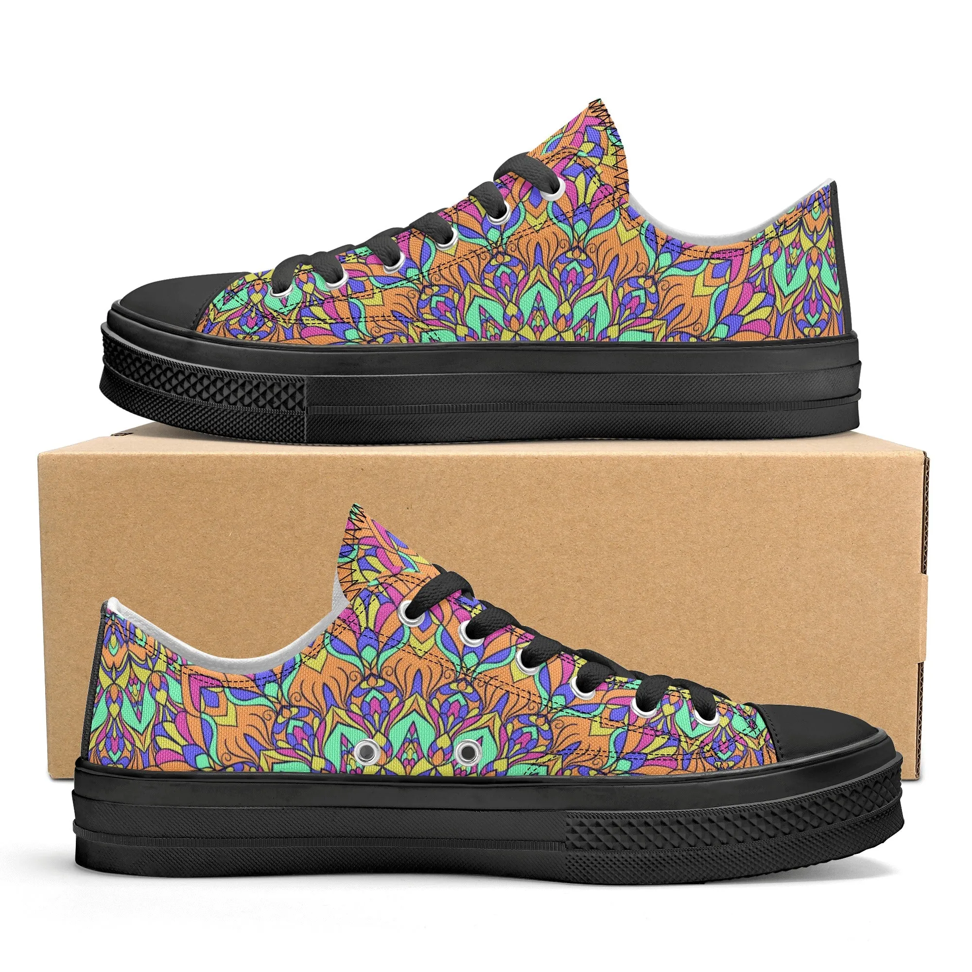 Mandala Pattern - Mens Classic Low Top Canvas Shoes for Footwear Lovers